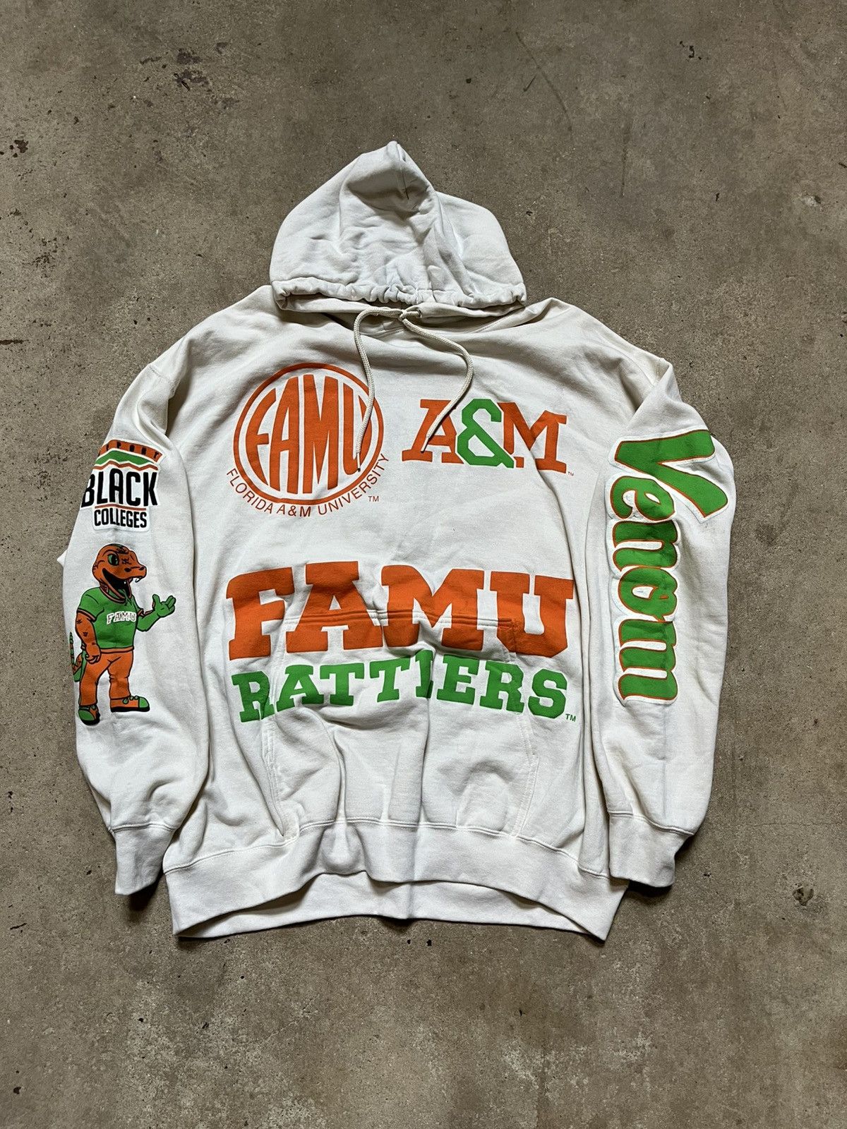 NCAA Cream FAMU Rattlers AOP Hoodie Florida A&M HBCU Pullover Size US XXL / EU 58 / 5 - 3 Thumbnail