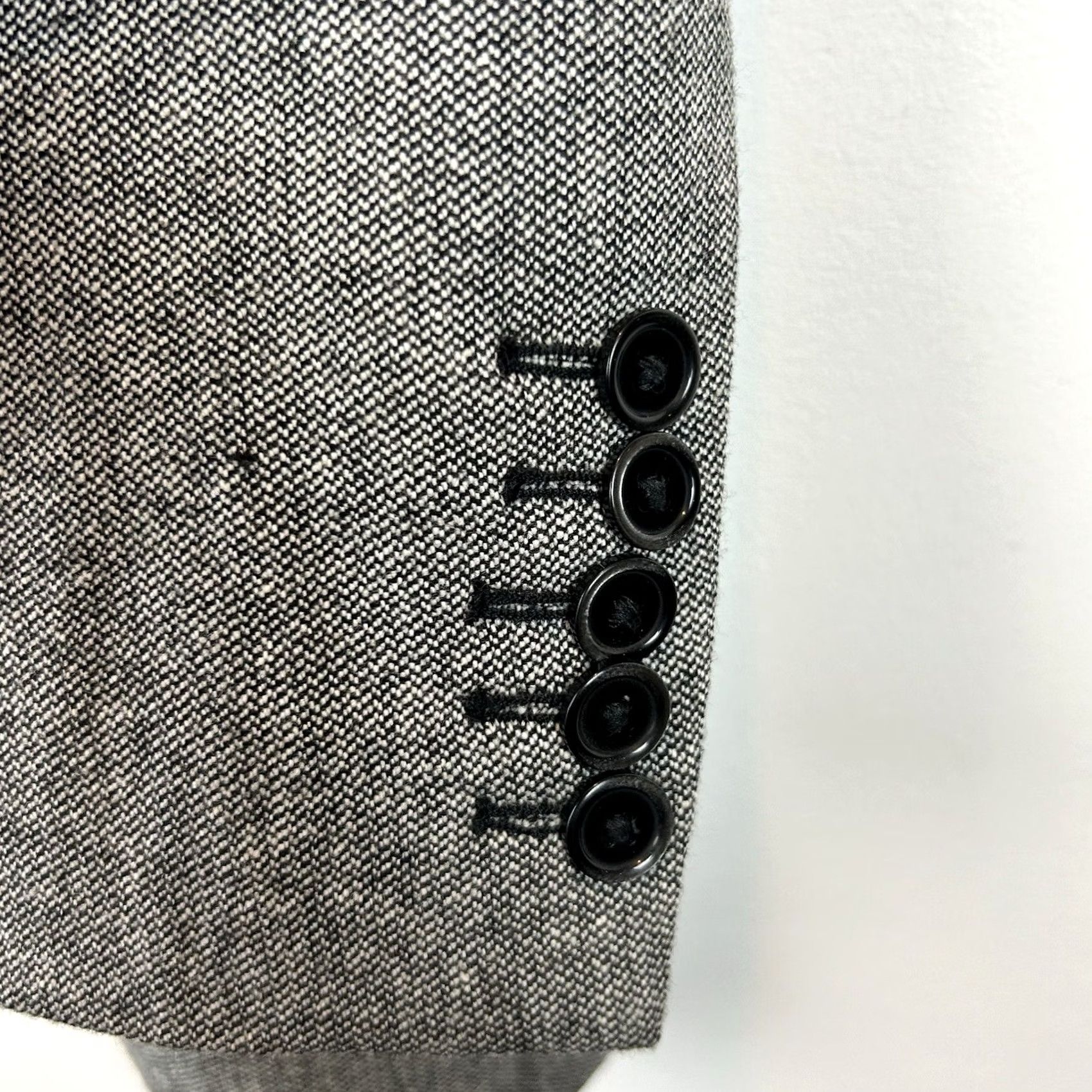 Vintage Chicos Blazer Woman M Grey Wool Blend Academia Retro Old Money Preppy Size M / US 6-8 / IT 42-44 - 7 Thumbnail