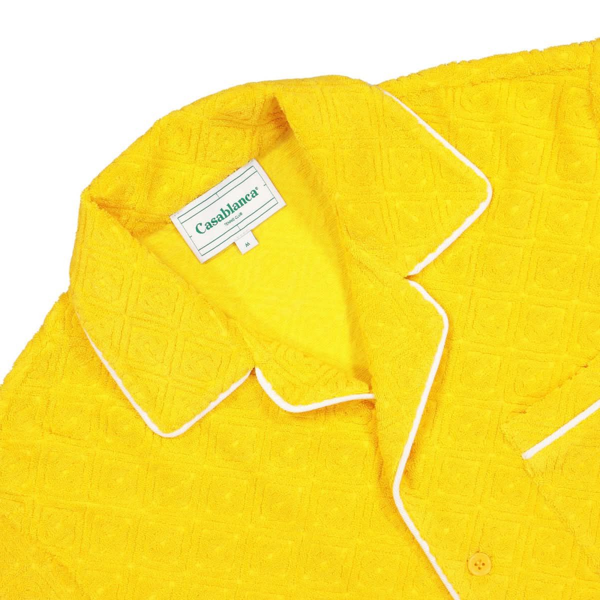 Casablanca o1mle0326 Terry Cuban Shirt in Yellow Size US XS / EU 42 / 0 - 4 Thumbnail