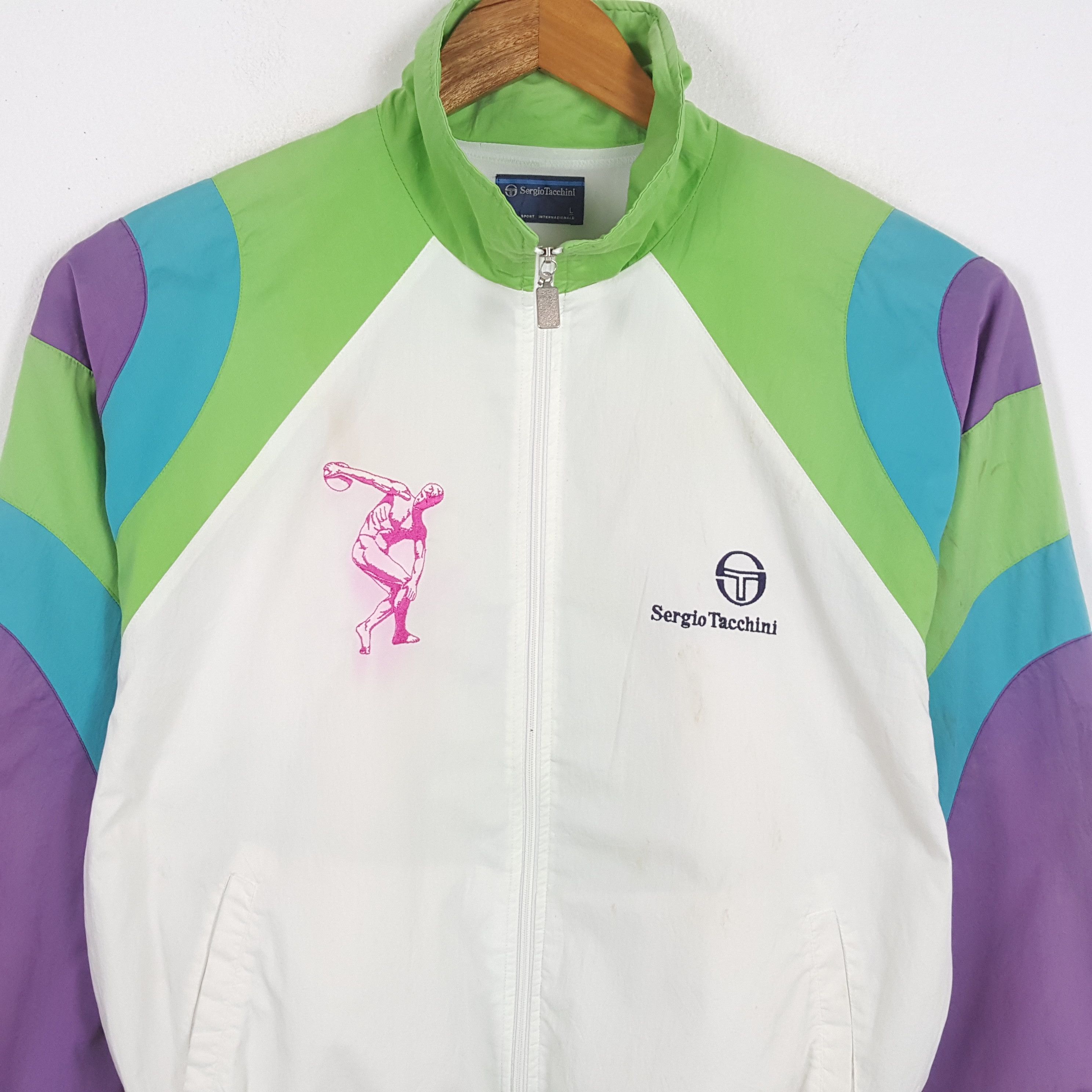 Japanese Brand × Sergio Tacchini × Vintage Vintage SERGIO TACHINI Tennis Sportswear Windbreaker Jacket Size US L / EU 52-54 / 3 - 2 Thumbnail