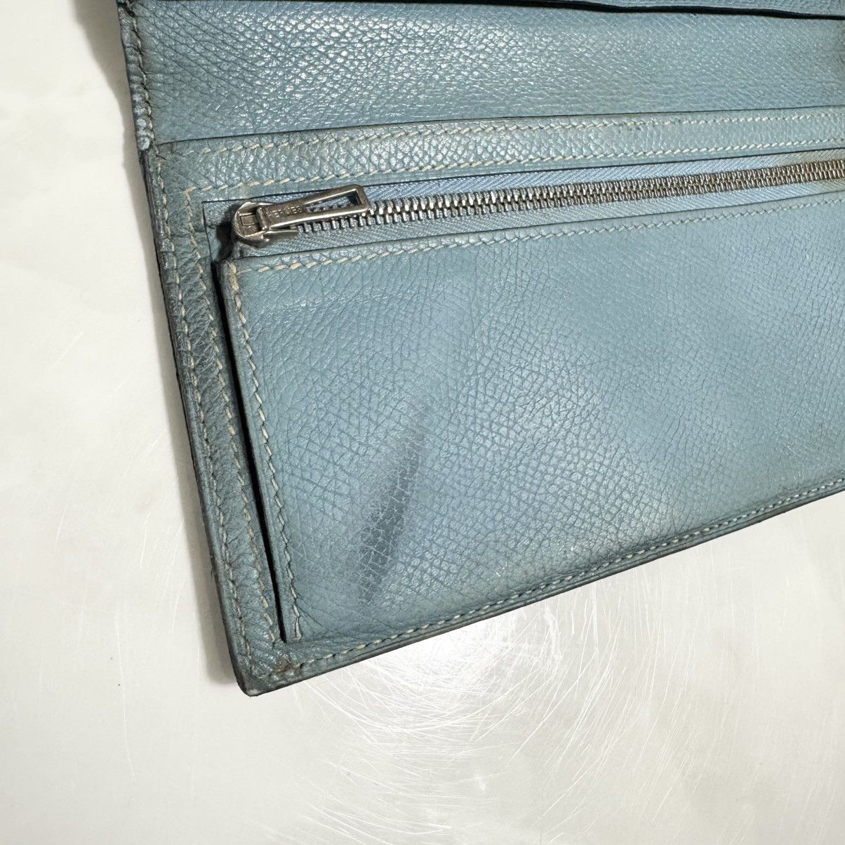 Hermes Hermes Bearn □J stamp 10 card pockets Tri-fold long wallet Size ONE SIZE - 12 Thumbnail