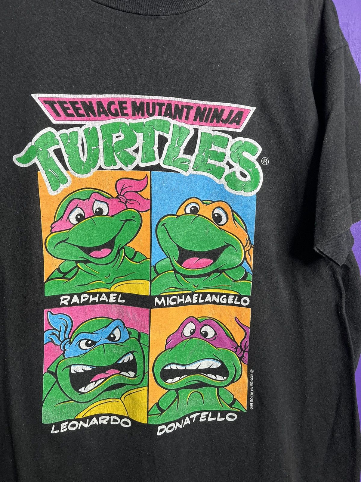 Vintage Vintage 1990 Teenage mutant ninja turtles squad t-shirt Size US XL / EU 56 / 4 - 3 Thumbnail