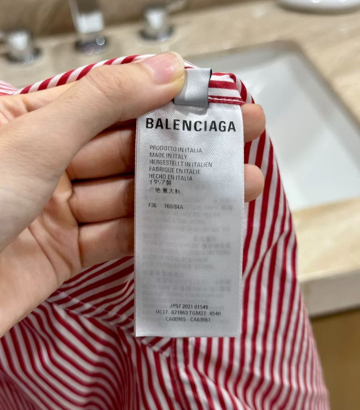 Balenciaga Balenciaga deconstruct striped shirt Size US S / EU 44-46 / 1 - 8 Thumbnail