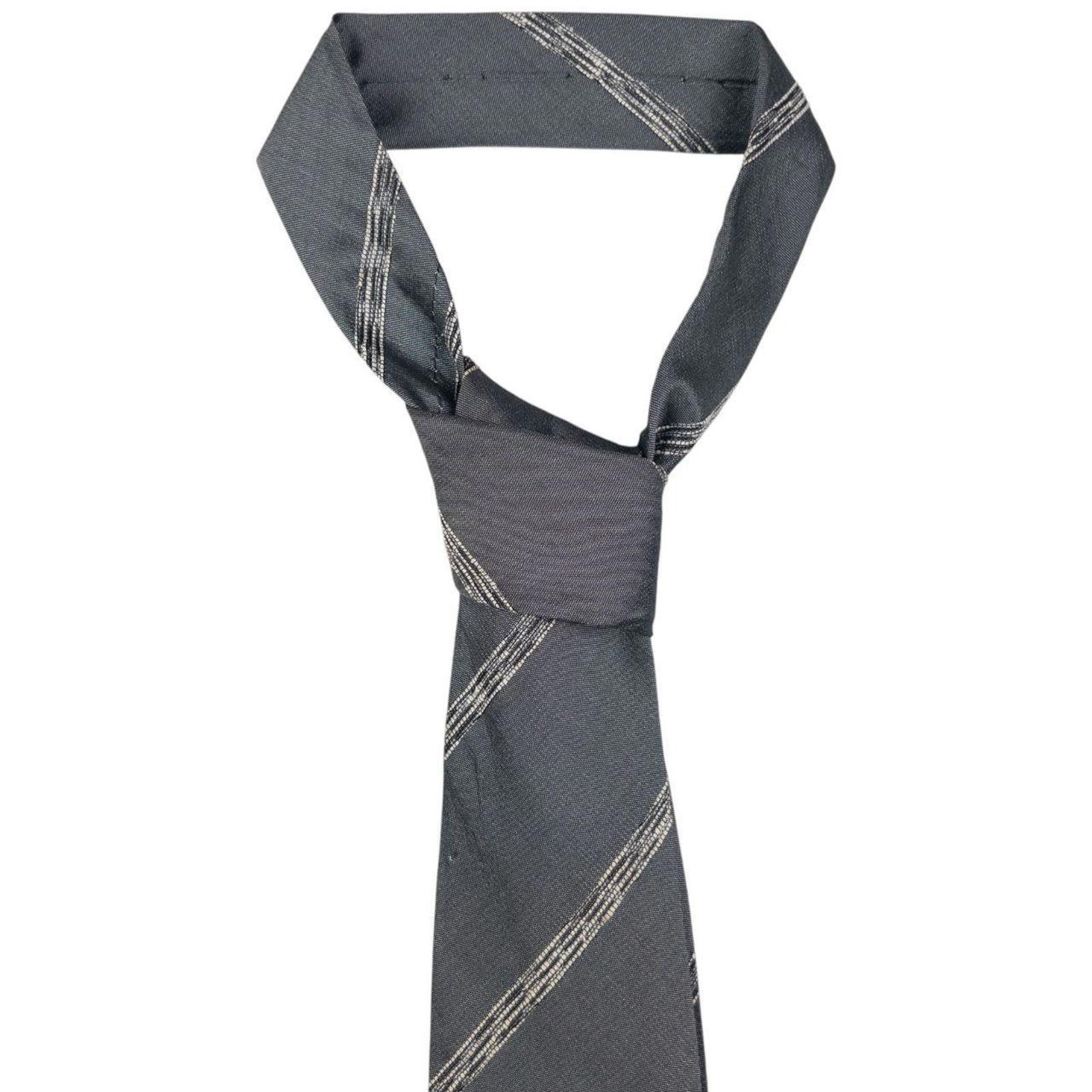 Issey Miyake Vintage Issey Miyake Striped Silk Tie Size ONE SIZE - 4 Thumbnail