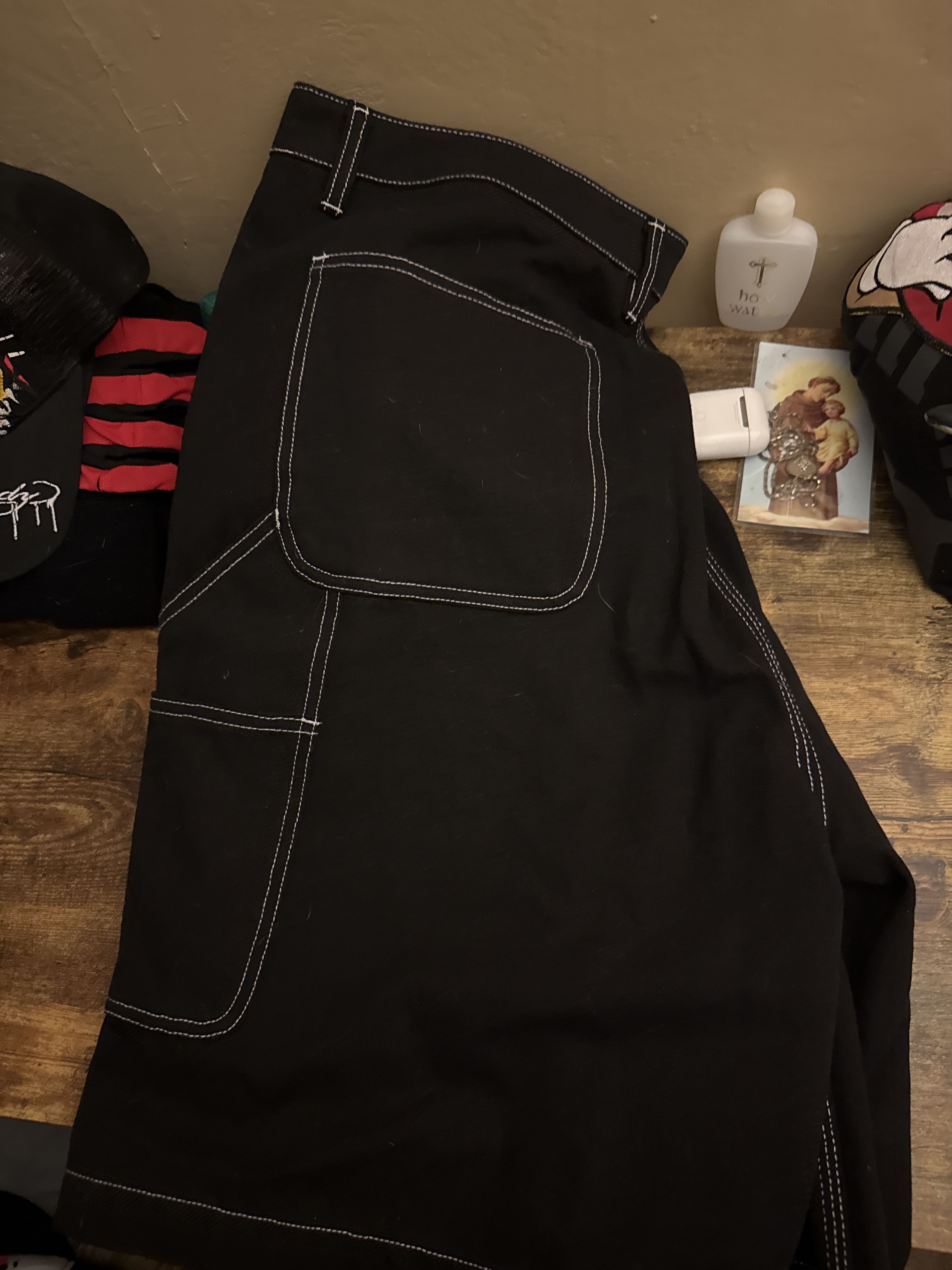 Welcome Skateboards Brace Canvas Carpenter Shorts Black Size US 38 / EU 54 - 3 Thumbnail