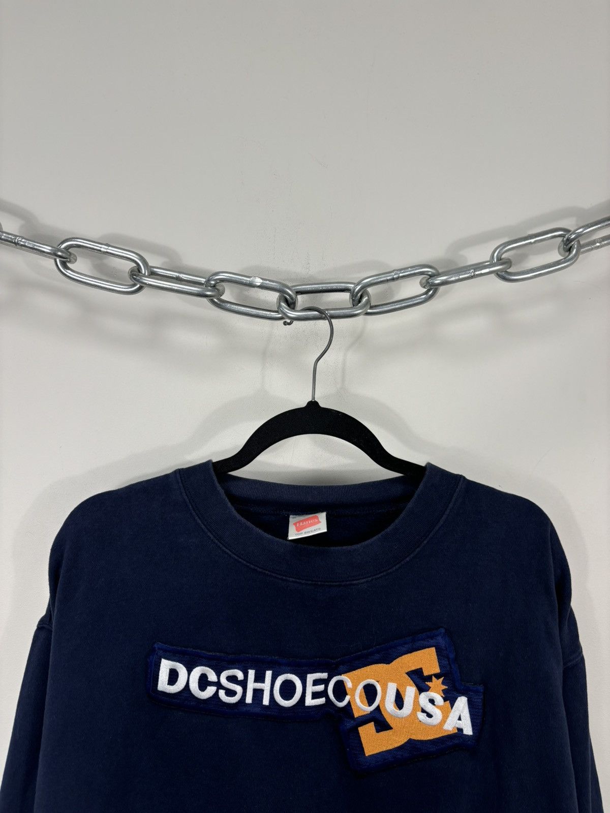 DC Vintage DC Shoes USA Hype Y2K Big Logo Blue Sweatshirt Size US XL / EU 56 / 4 - 3 Thumbnail