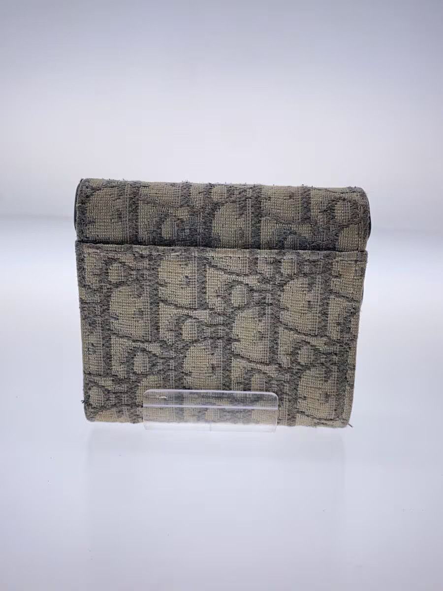 Dior Dior Monogram Canvas Bi-Fold Wallet Grey Size ONE SIZE - 2 Thumbnail