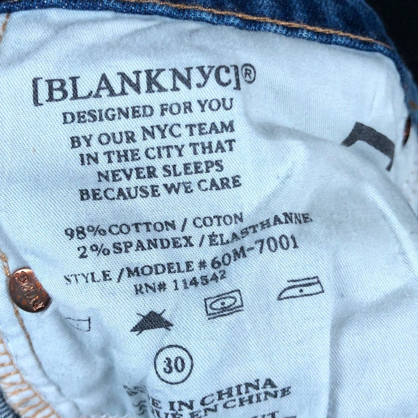 Vintage VINTAGE Blank NYC Jeans Blue Denim Skinny Distressed Stretch 30 Mens Regular 32 Tailored Light Wash Classic Classique Size US 30 / EU 46 - 5 Thumbnail