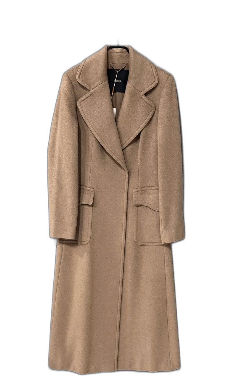 Celine MaxMara Camel Longline Coat Size L / US 10 / IT 46 - 1 Thumbnail