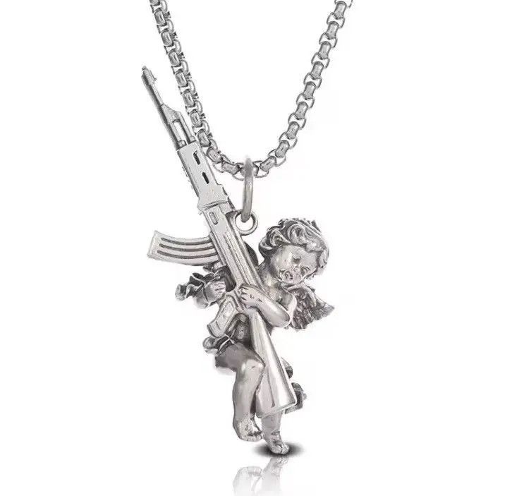 Jewelry Ak47 Cupid Pendant Necklace Size ONE SIZE - 2 Thumbnail