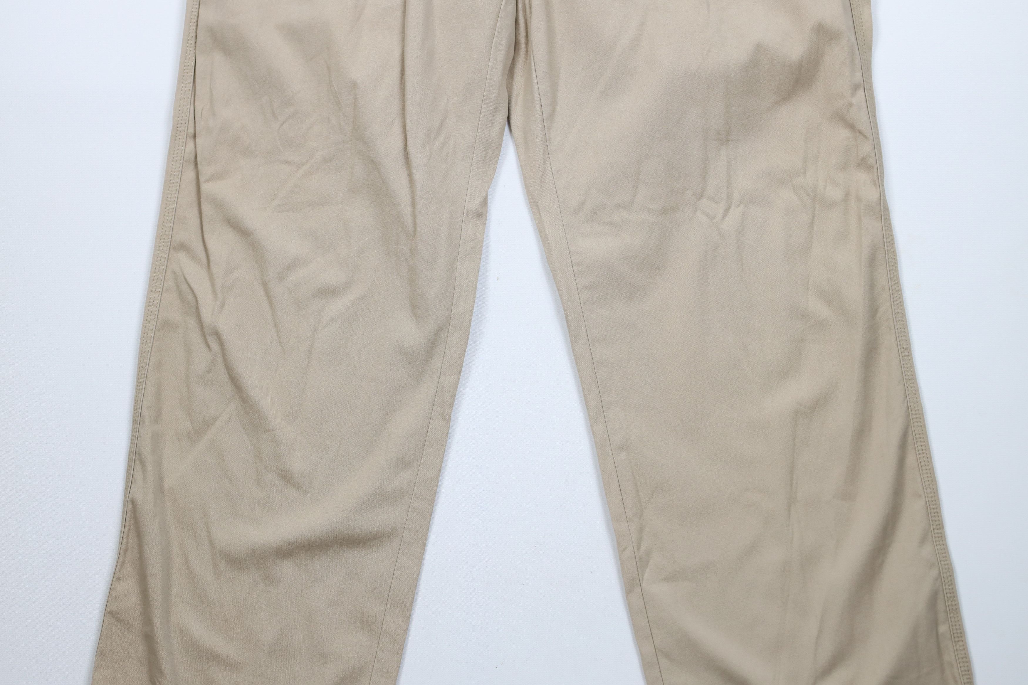 Orvis × Vintage Vintage 90s Orvis Suede Trim Safari Wide Leg Pants Beige Size US 34 / EU 50 - 3 Thumbnail