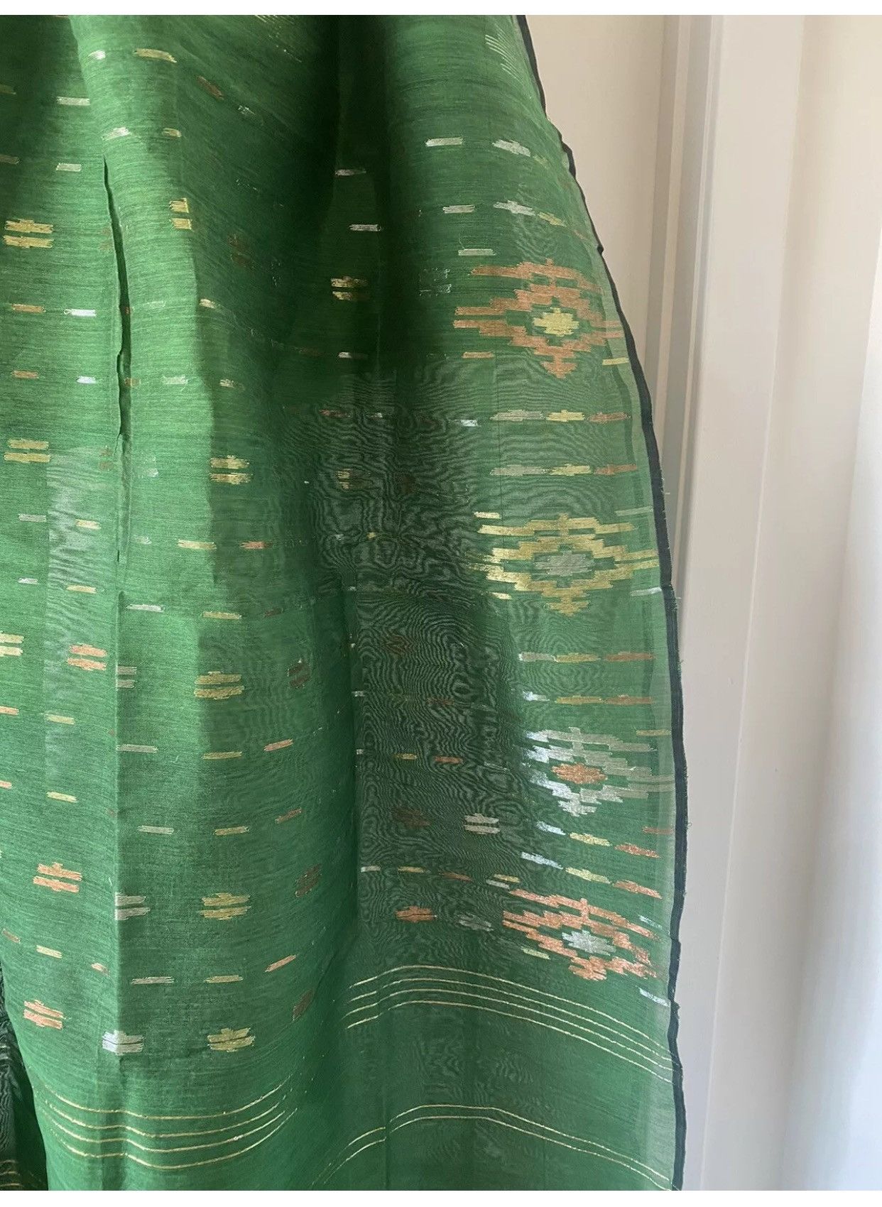 Other Indian Bollywood Saree Jamdani Dhakai 2pc Green saree Size ONE SIZE - 5 Thumbnail