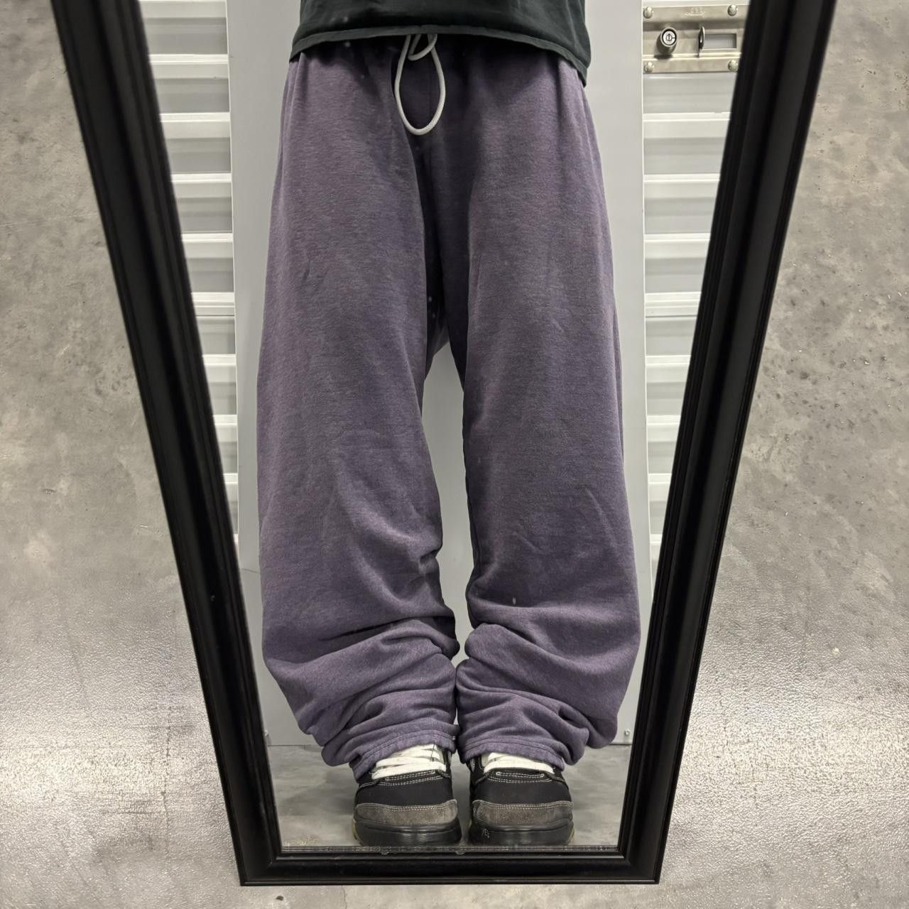 Japanese Brand × Vintage Crazy Vintage Y2K/2000s Baggy Faded Purple Skater Essential Sweatpants! Size US 36 / EU 52 - 1 Thumbnail