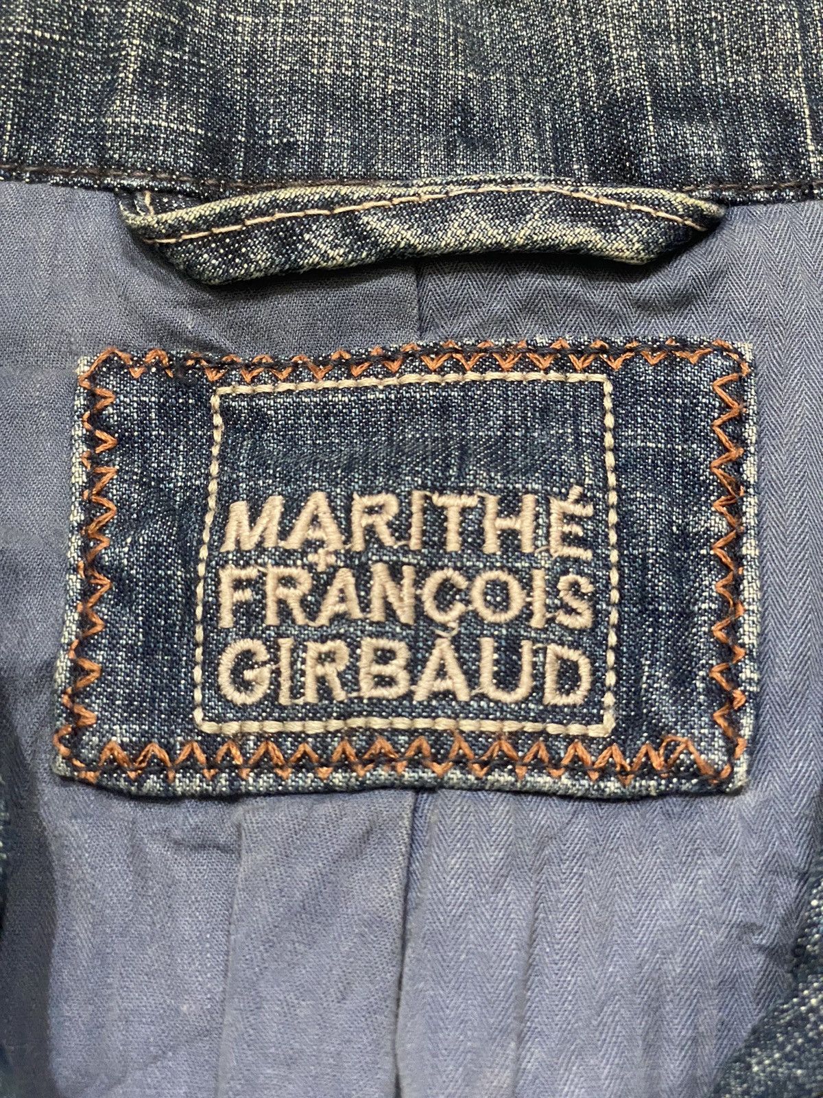 Marithe + Francois Girbaud Marithe Francois Girbaud Vintage Blazer Denim Size S / US 4 / IT 40 - 7 Thumbnail