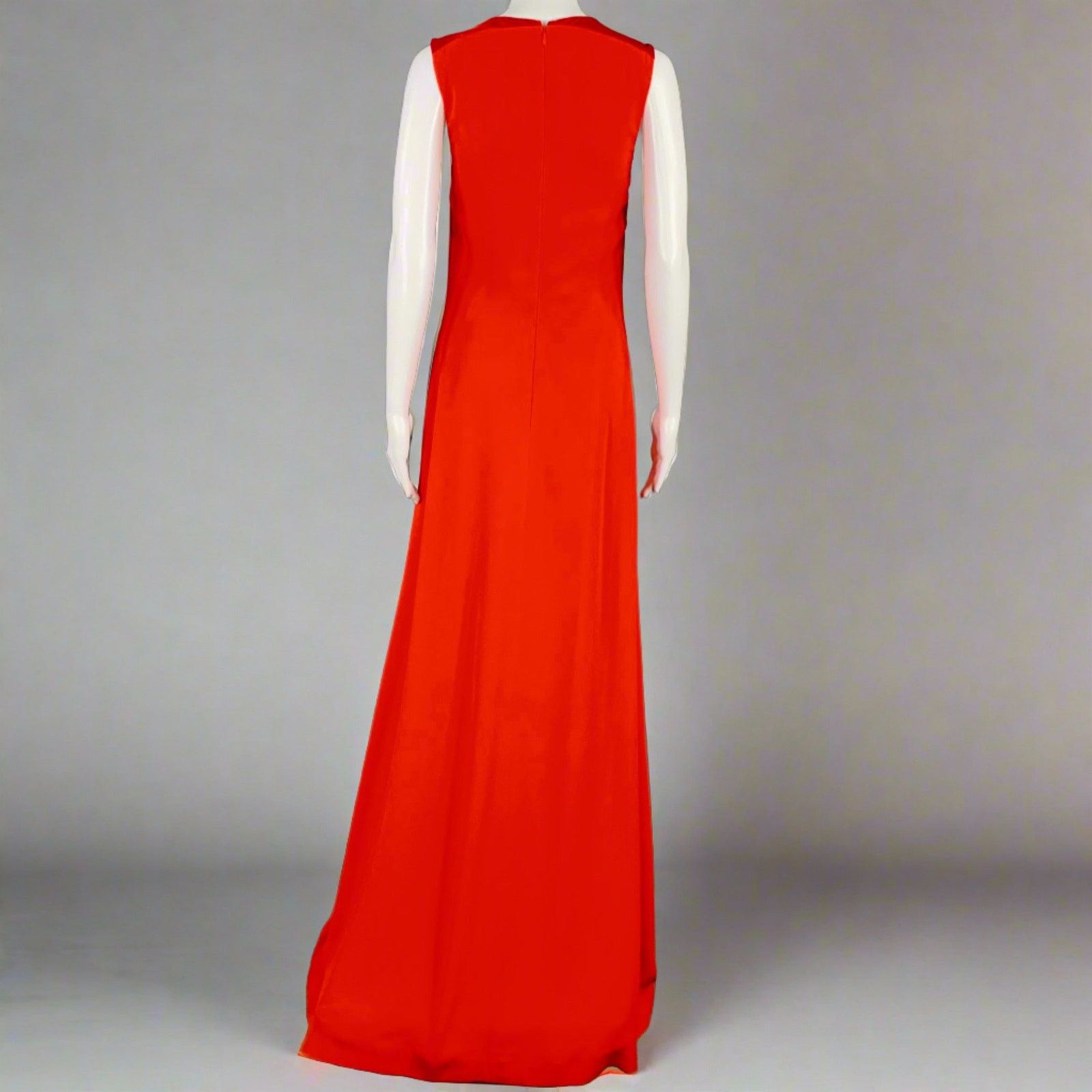 Givenchy GIVENCHY Red Purple Viscose Blend Sleeveless Gown Dress Size XS / US 0-2 / IT 36-38 - 3 Thumbnail