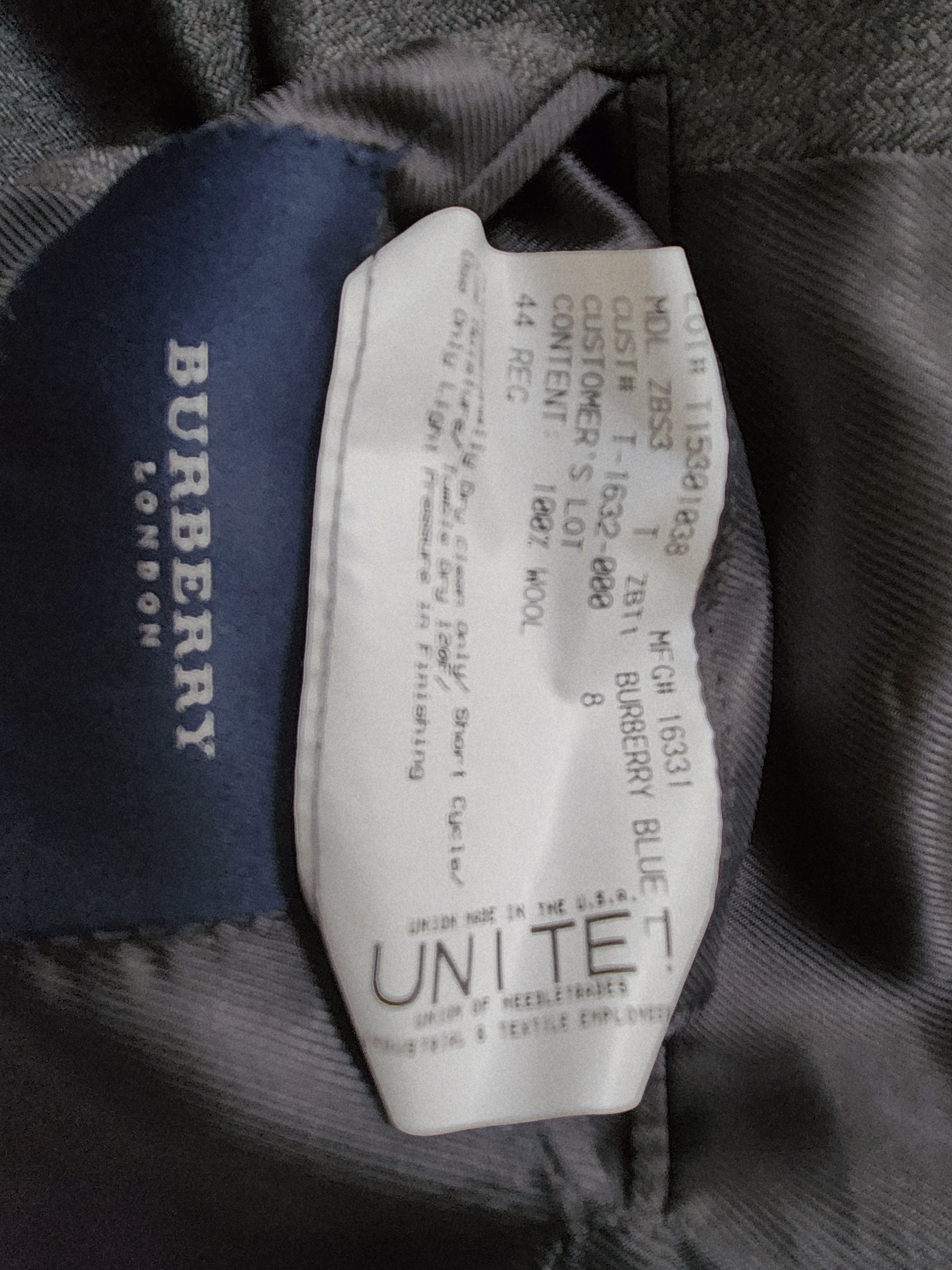 Burberry SINGLE BREASTED 3 BUTTONS Size 44R - 6 Thumbnail