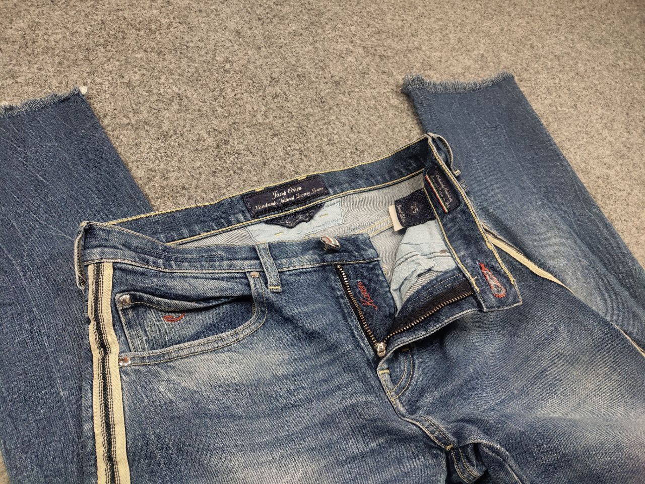 Jacob Cohen Jacob Cohen Italy Design Karen Stripe Side Slim Denim Jeans Size 25" / US 0 / IT 36 - 13 Thumbnail