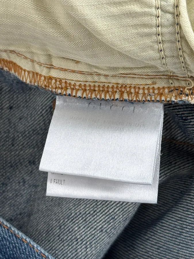 Gucci 2010s Gucci Blue Faded Slim Denim Jeans by Frida Giannini Size US 30 / EU 46 - 11 Thumbnail