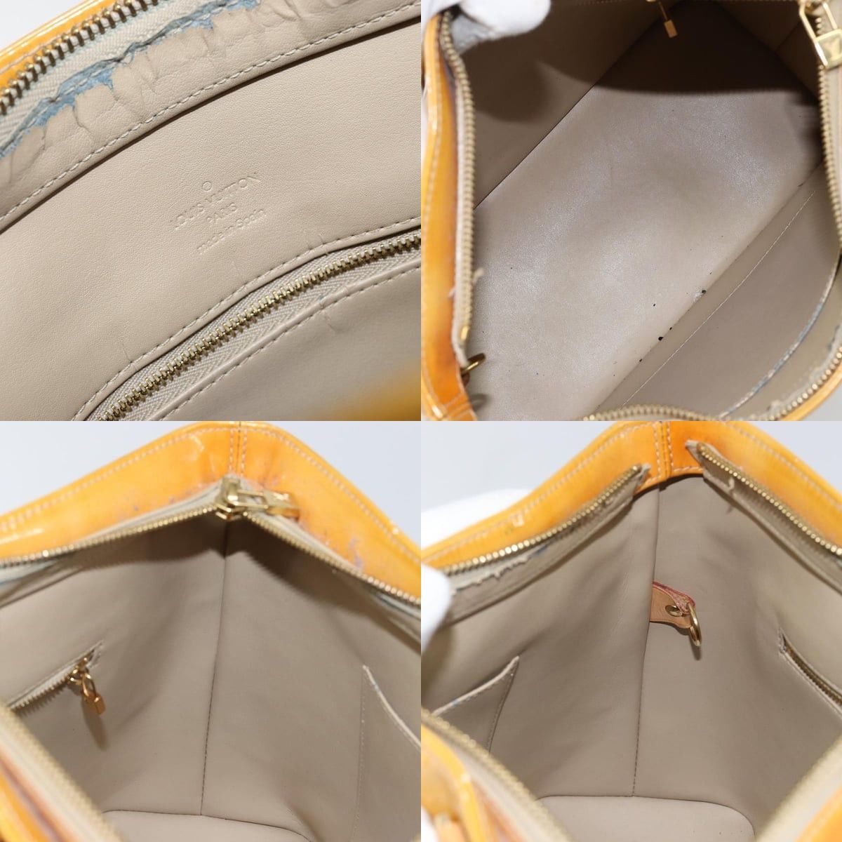 Louis Vuitton LOUIS VUITTON Monogram Vernis Houston Hand Bag Beige M91004 Size ONE SIZE - 12 Thumbnail