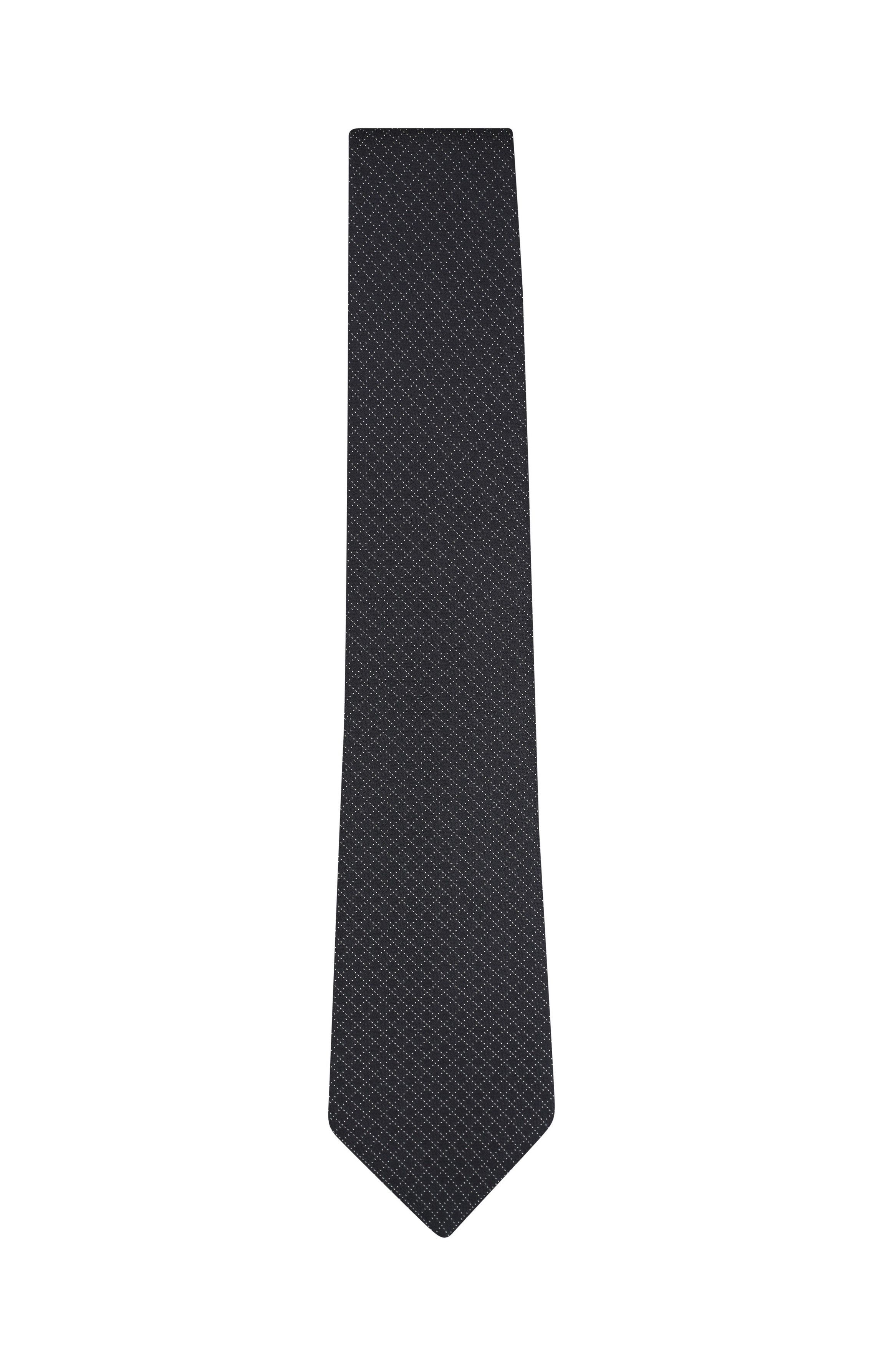Kiton o1mtch0225 Size: OS/Mini Check Silk Necktie in Black Size ONE SIZE - 1 Thumbnail