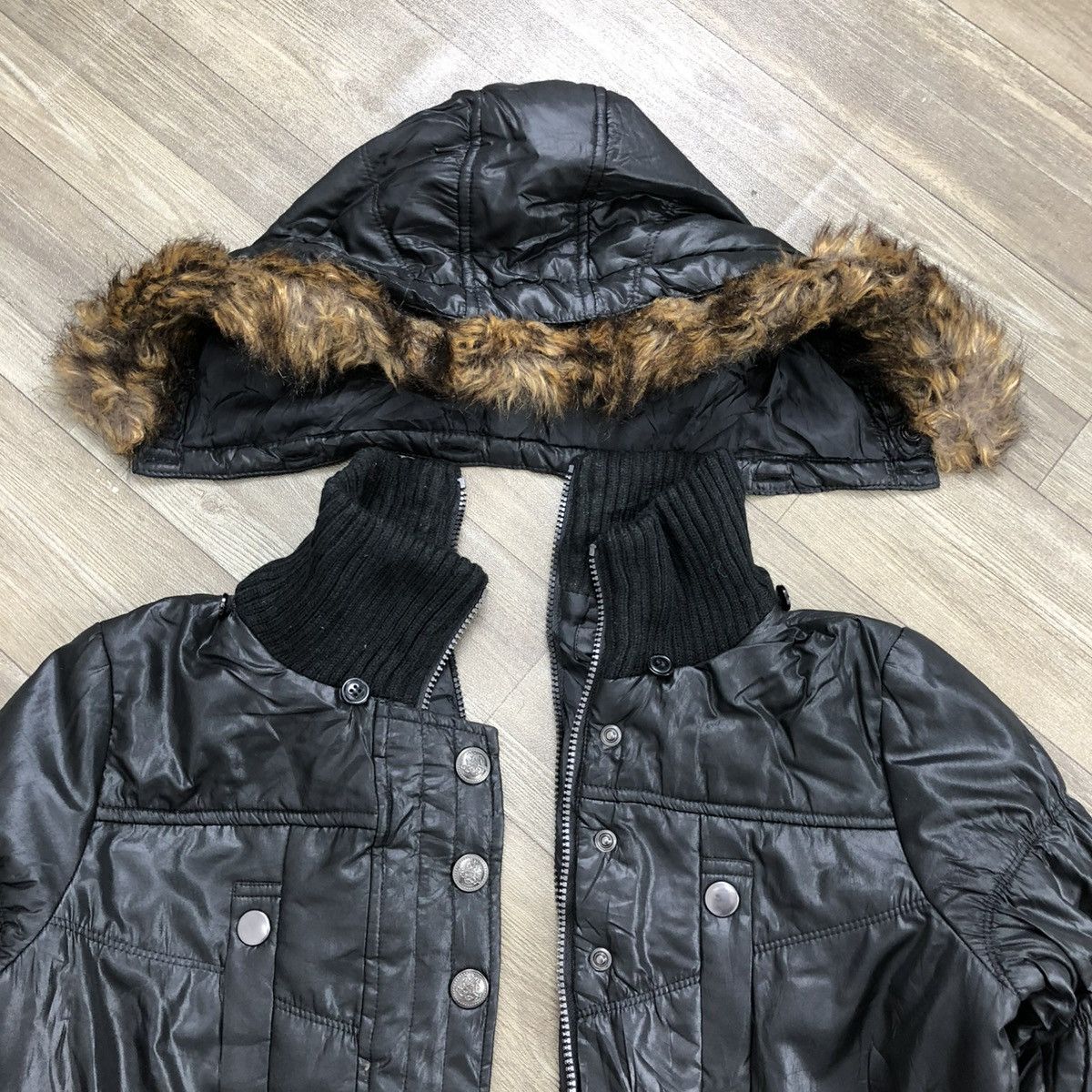 Japanese Brand 2000s Aller Bien Ifsixwasnine Lgb Kmrii Goa Style Fur Jacket Size US L / EU 52-54 / 3 - 3 Thumbnail