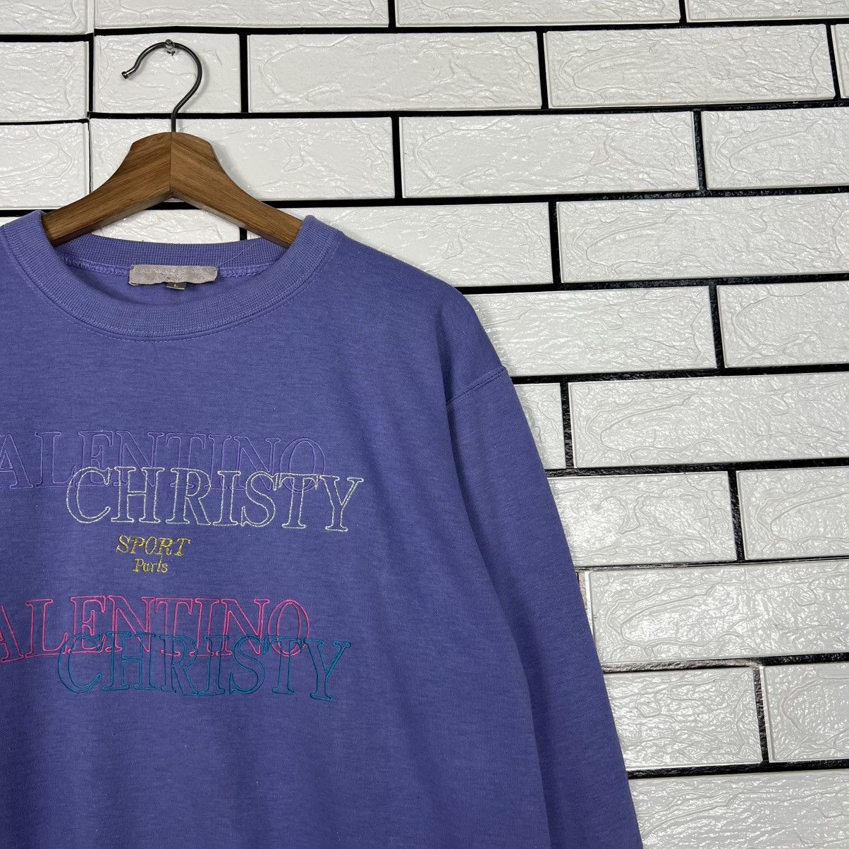 Vintage VALENTINO CHRISTY Big Logo Crewneck Sweatshirt #4099-C186 Size US L / EU 52-54 / 3 - 5 Thumbnail