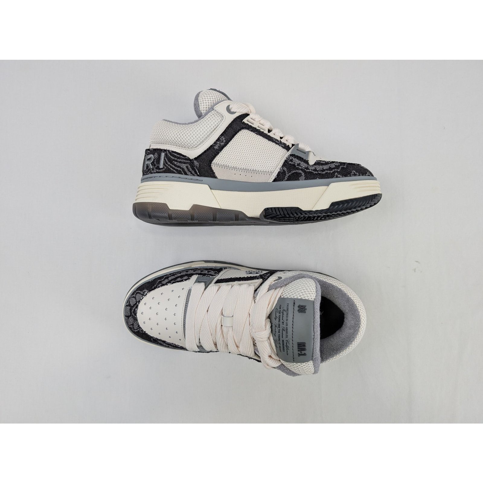 Amiri o1rshd1 Bandana Denim MA-1 Sneakers in Black Size US 11 / EU 44 - 1 Thumbnail