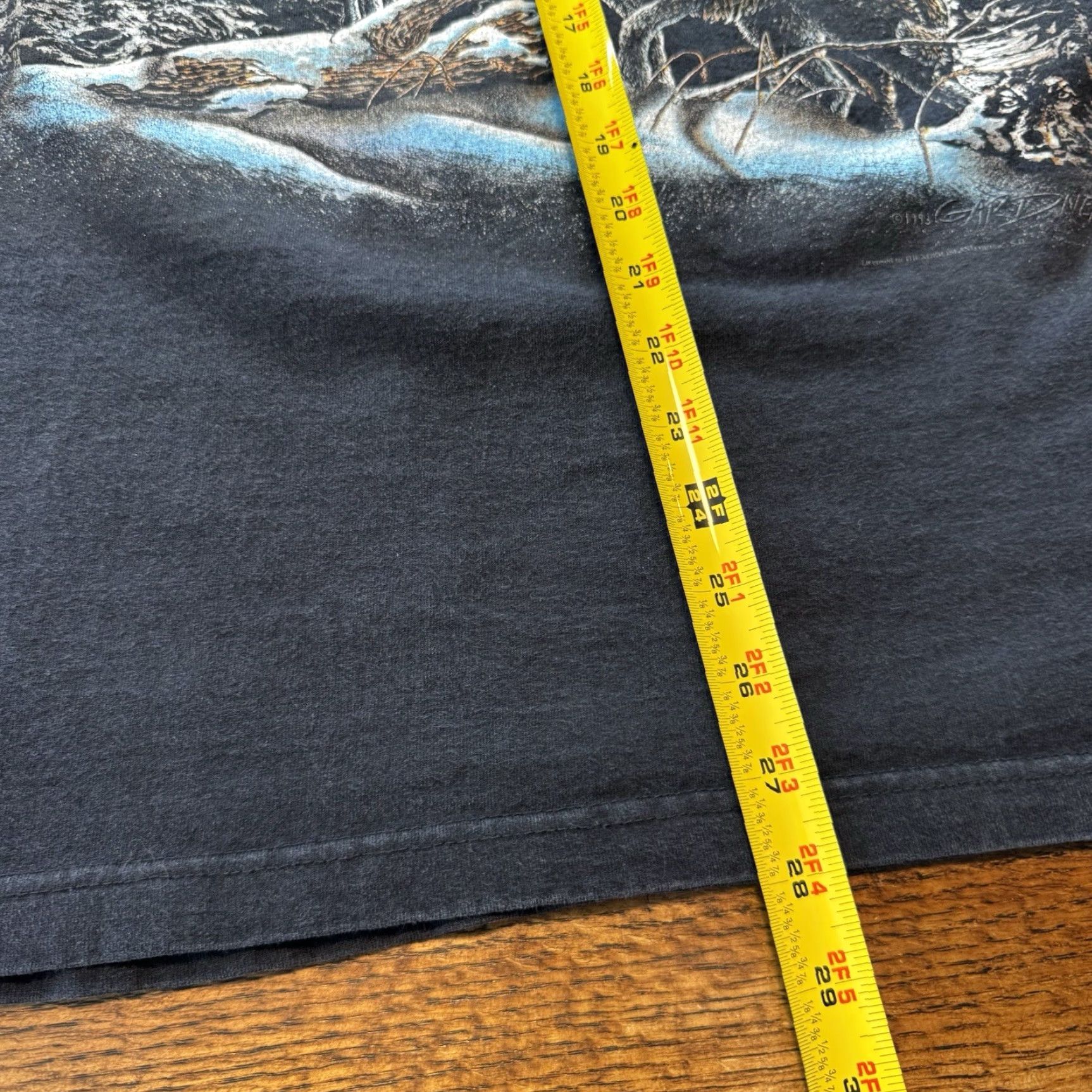 Vintage VINTAGE Wolf Nature Graphic T-Shirt Gardner Mens Large Thunder Island Black Short Sleeve Crew Neck Cotton Size US L / EU 52-54 / 3 - 4 Thumbnail