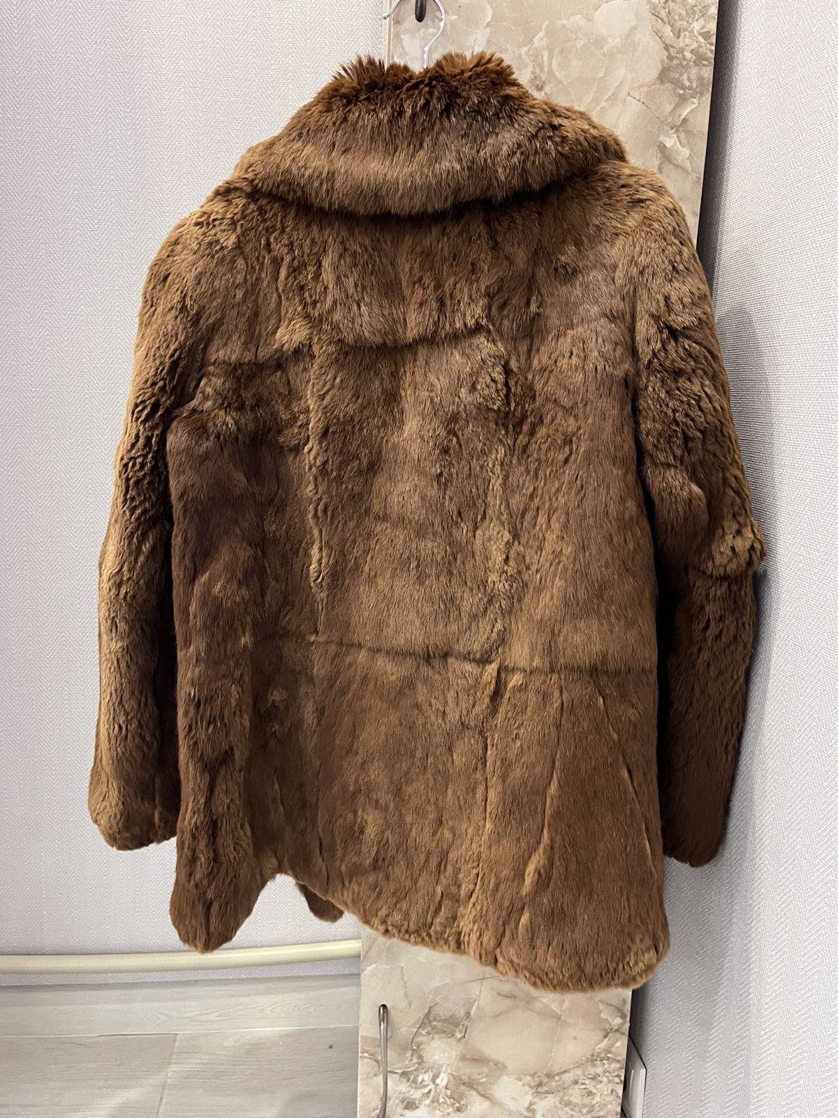 Vintage Hype Vintage Real Fur Jacket Brown Coats Avantgarde retro Size L / US 10 / IT 46 - 3 Thumbnail