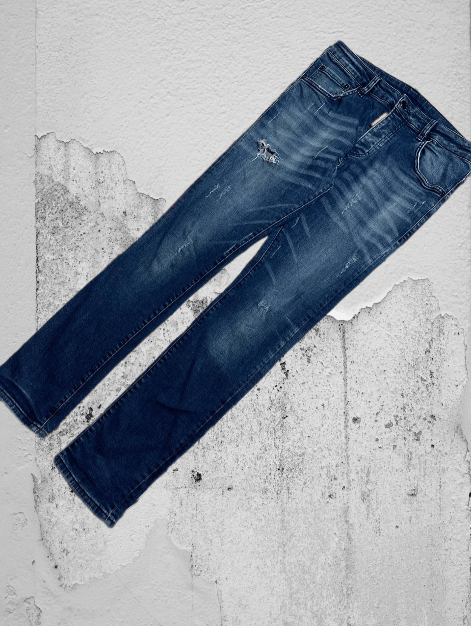 Dsquared2 × Japanese Brand Crazy Crash Dirty Baggy Faded Jean Japan Avant Garde Style Size US 32 / EU 48 - 1 Thumbnail