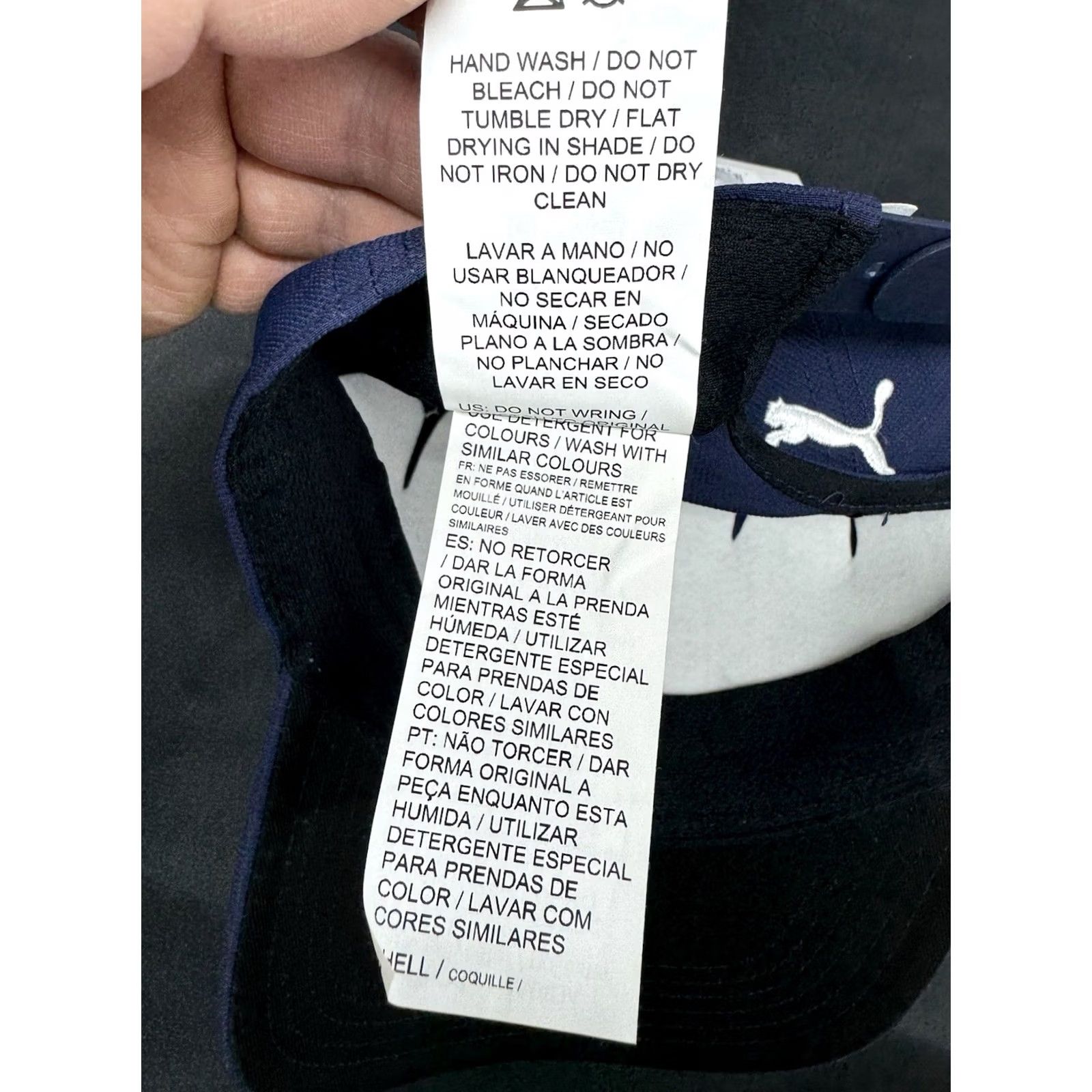 Puma PUMA Mercedes Benz Blue Golf Hat Cap Adjustable White Logo Embroidered Strapback One Size Unisex Adults Size ONE SIZE - 5 Thumbnail