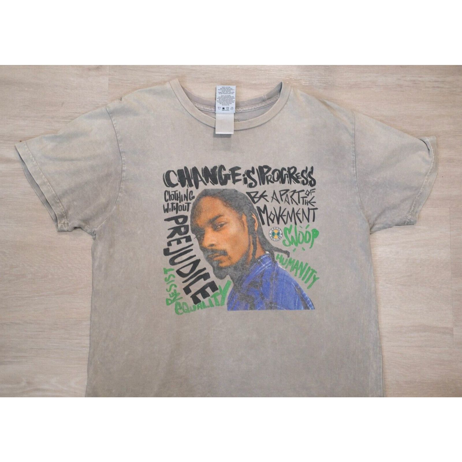 Snoop Dogg Vintage 90s Cross Colours Snoop Rap Hip Graphic Medium Grey Size US M / EU 48-50 / 2 - 1 Thumbnail