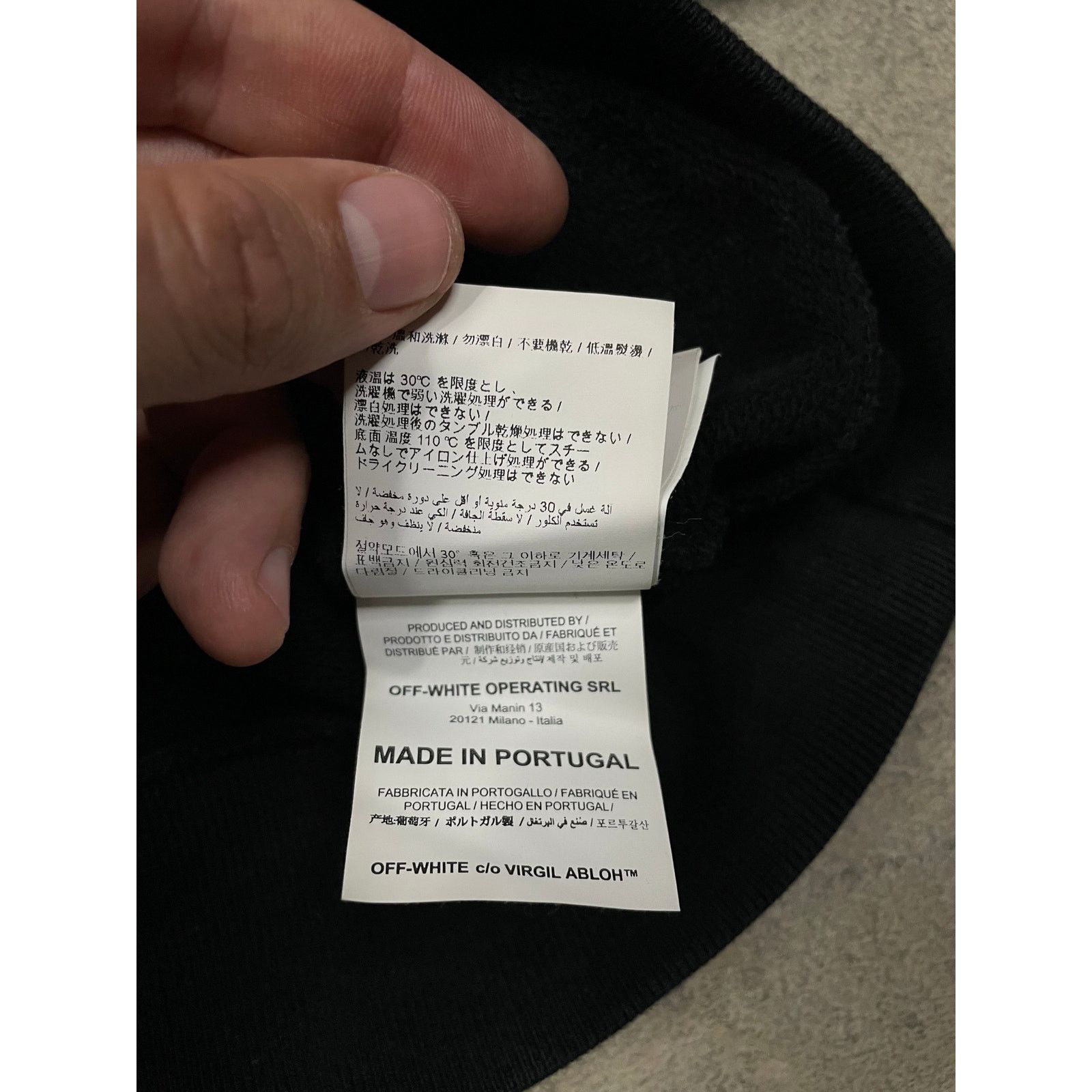Off-White Off-White Hoodie Black Blue Rationalism XL Used Size US XL / EU 56 / 4 - 3 Thumbnail
