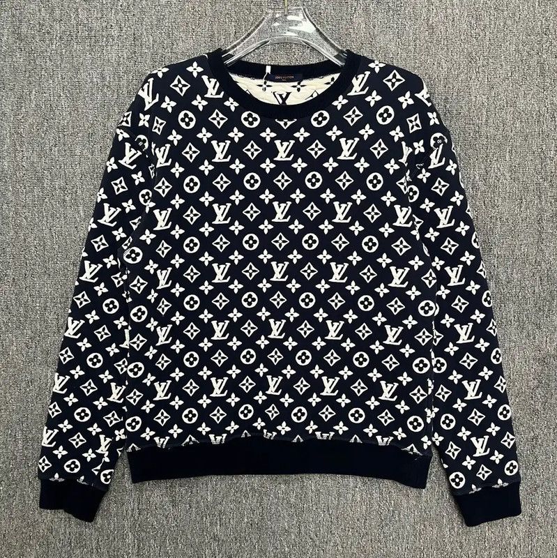 Louis Vuitton Louis Vuitton Blue Cotton Men's Knit Sweater 0089 Size US M / EU 48-50 / 2 - 1 Thumbnail