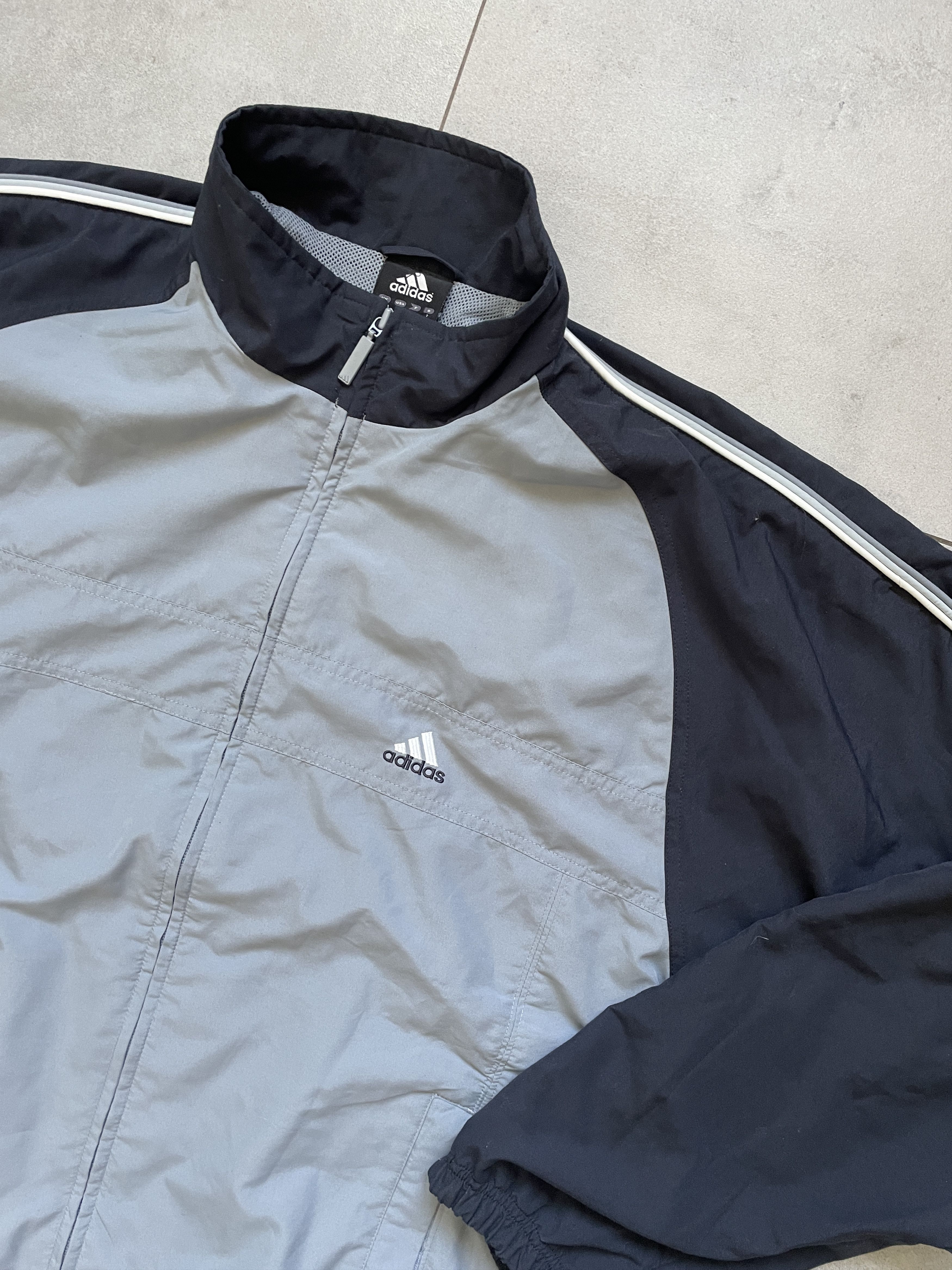 Y2K ADIDAS GREY BLACK BLOKECORE TRACKSUIT