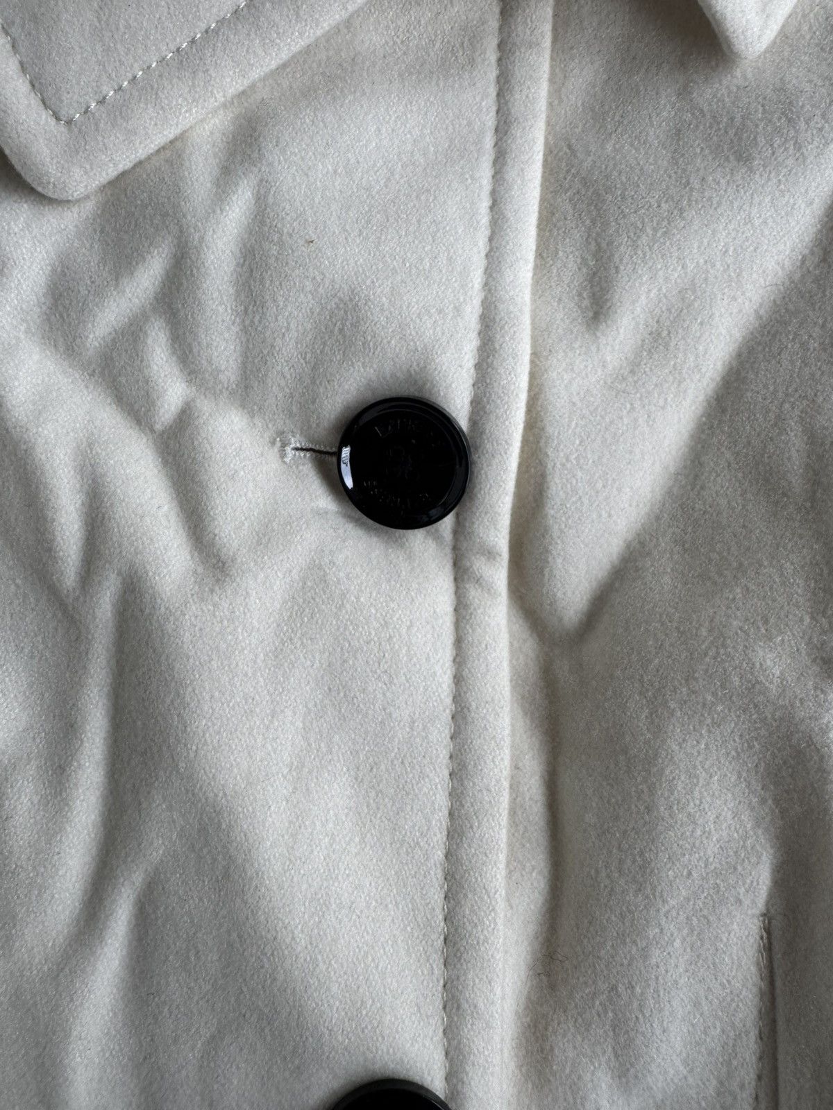 Express EXPRESS - White leather trench coat with black buttons Size M / US 6-8 / IT 42-44 - 2 Thumbnail