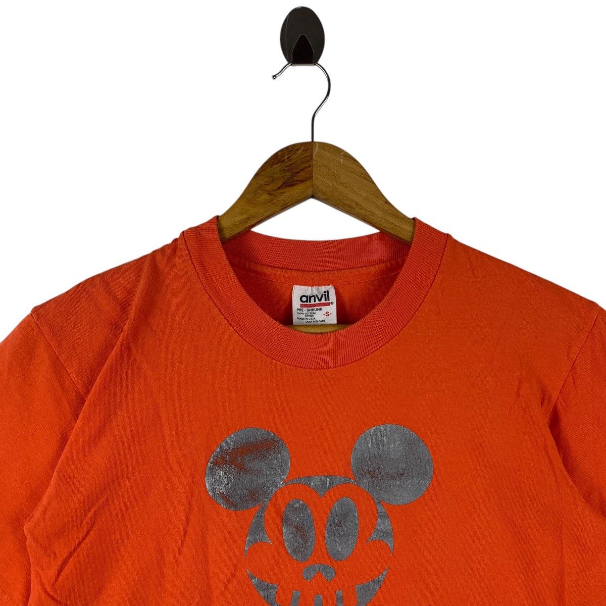 Disney × Vintage Vintage 90s MICKEY MOUSE halloween printed orange tee Size US S / EU 44-46 / 1 - 2 Thumbnail