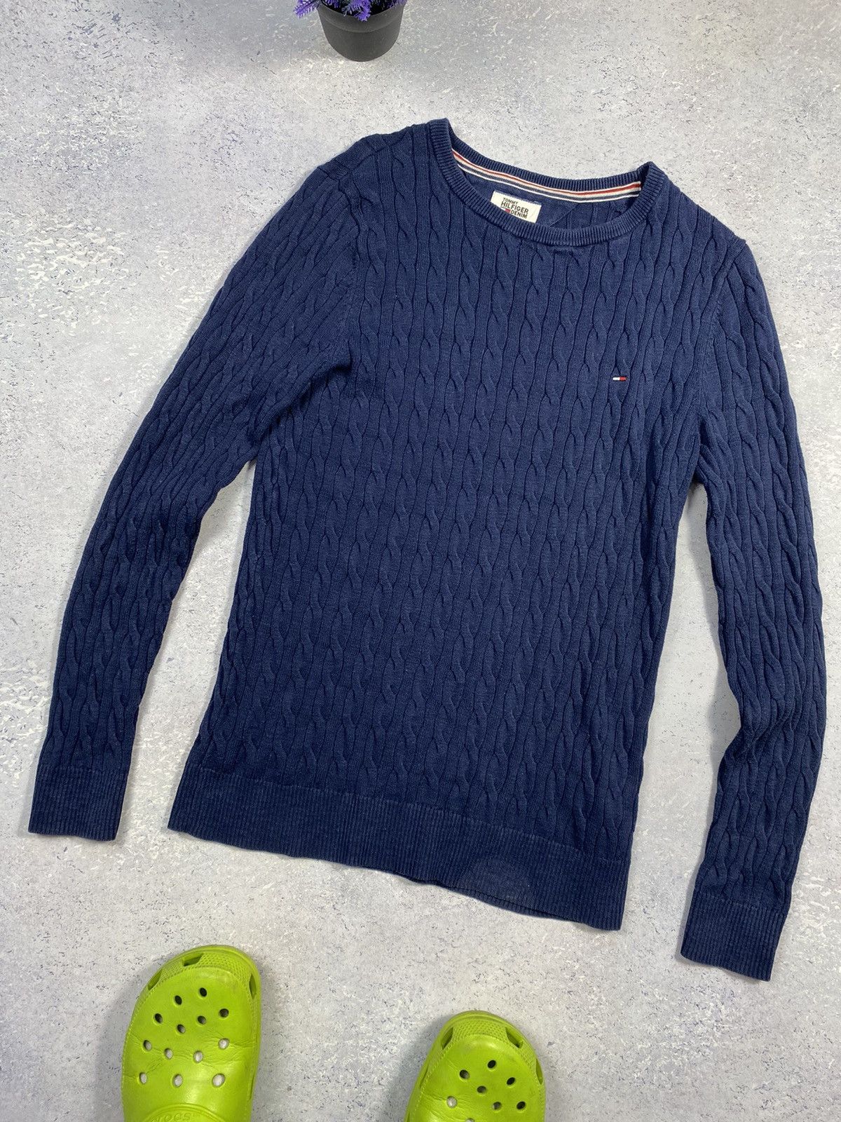 Tommy Hilfiger Tommy Hilfiger Men’s Blue Knitted Sweater Size Large Size US L / EU 52-54 / 3 - 3 Thumbnail