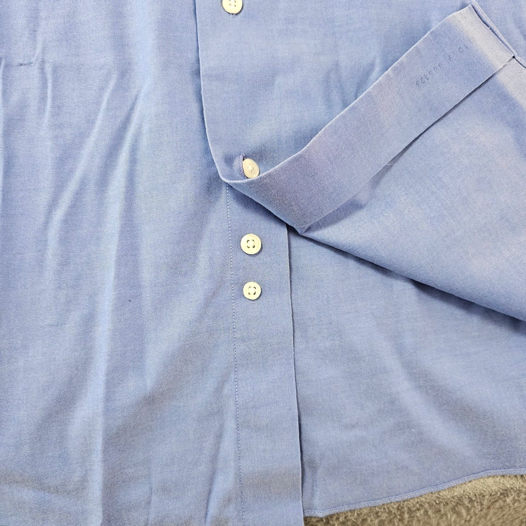 Brooks Brothers Brooks Brothers Dress Shirt Mens 17.5 38 Blue Madison Fit Supima Cotton Stretch Shirt Regular Blue Mens 17.5 Neck Size 17.5 French Cuff Size 48R - 5 Thumbnail