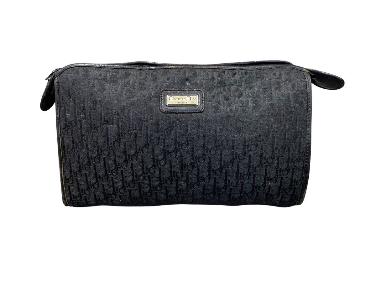 Dior Vintage Christian Dior Black Oblique Monogram Travel Pouch Size ONE SIZE - 1 Thumbnail