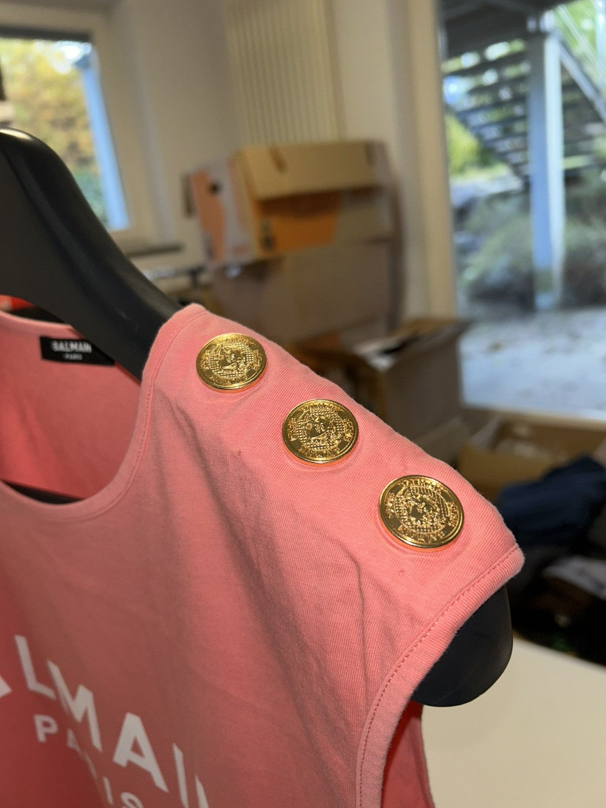 Balmain 2021 Pink Logo Tanktop Size US S / EU 44-46 / 1 - 8 Thumbnail