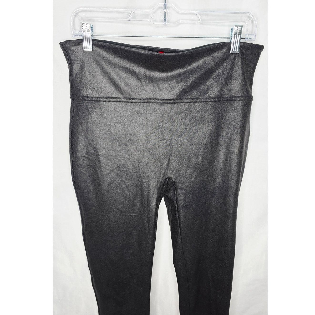 Spanx SPANX Black Faux Leather Ankle Leggings High Rise Size 32" / US 10 / IT 46 - 2 Thumbnail