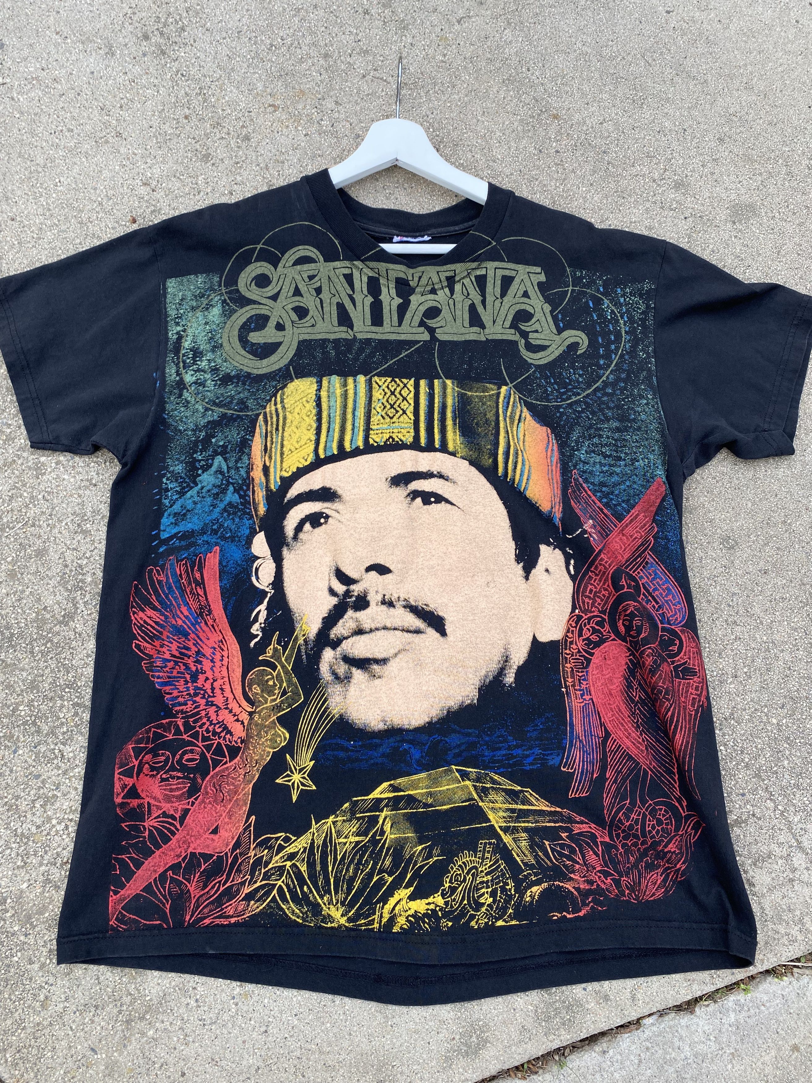 Rare Vintage Carlos Santana Rainbow Serpent Shirt