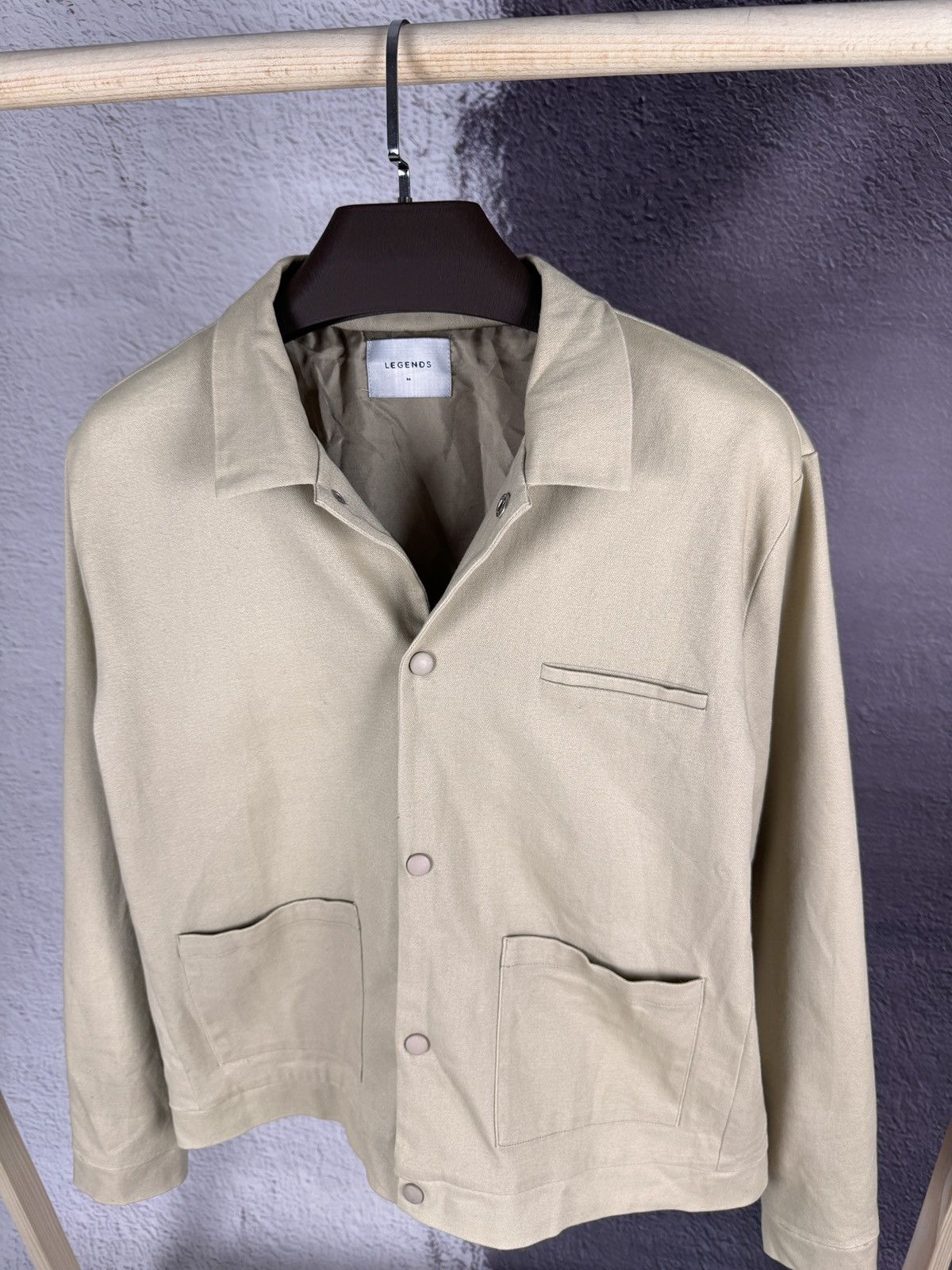Flannel Legends beige coach jacket bomber flannel Size US M / EU 48-50 / 2 - 6 Thumbnail