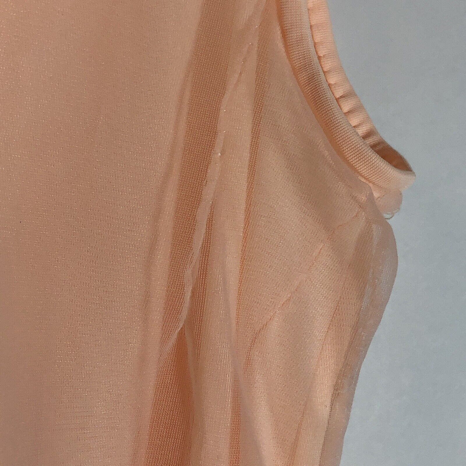 Vintage Vintage Peach and Pink Lace and Chiffon NightGown Dress S Size S / US 4 / IT 40 - 9 Thumbnail
