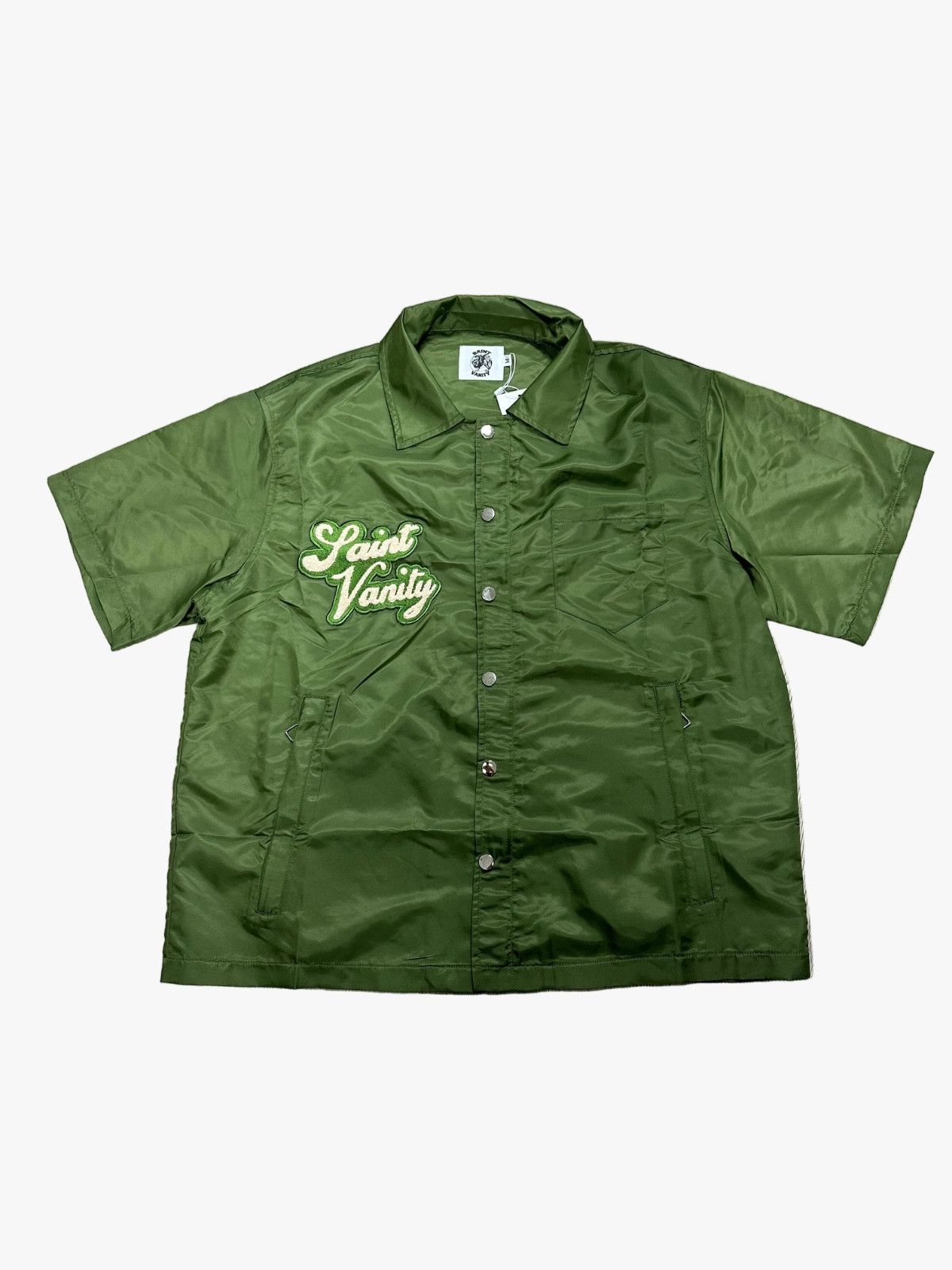 Saint Vanity Saint Vanity Olive Nylon Button Up Shirt Size US S / EU 44-46 / 1 - 1 Preview