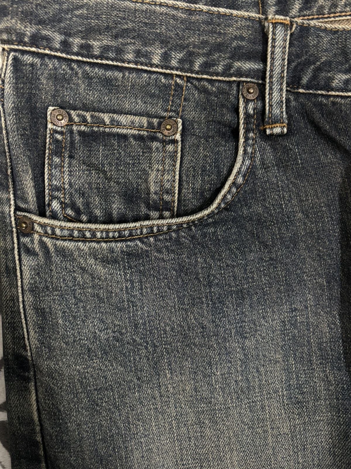 Edwin Vintage Y2K Edwin 405 Indigo Mud Wash Baggy Distressed Jeans Size US 36 / EU 52 - 4 Thumbnail