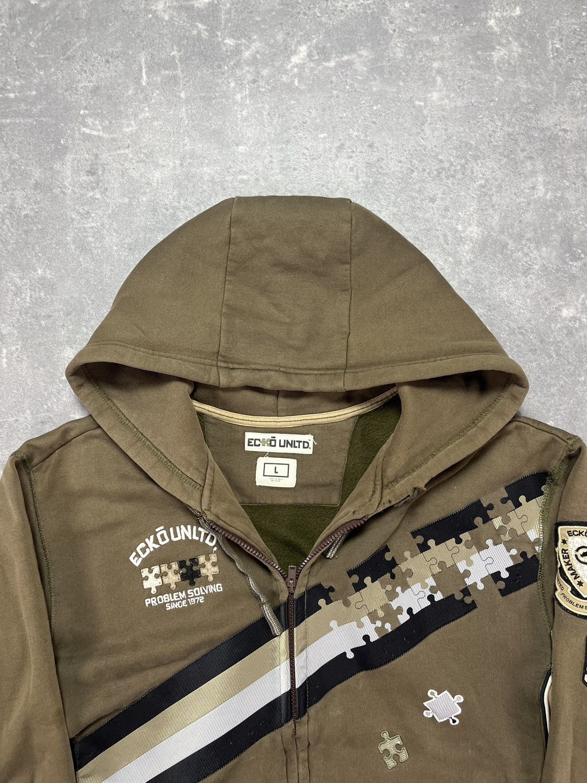 Ecko Unltd. Ecko Unltd. Puzzle Logo Baggy Zip Hoodie L XL Rare Size US L / EU 52-54 / 3 - 12 Thumbnail