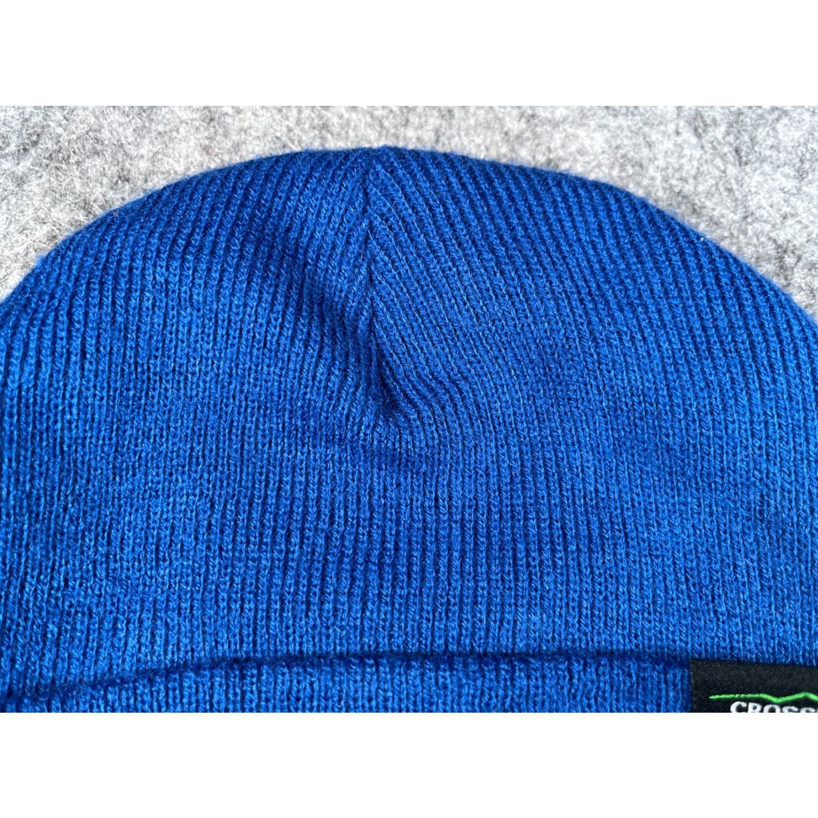 Vintage Crossland Beanie Toque Hat Adult Blue 100% Acrylic Knit Wool/Casual Outdoor Winter Size ONE SIZE - 3 Thumbnail