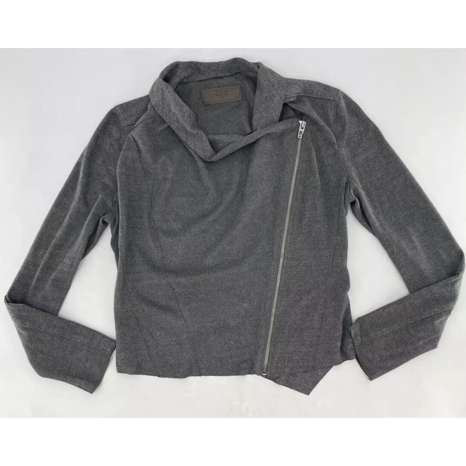 Vintage BLANKNYC Gray Faux Suede Moto Wrap Jacket XS Preppy Biker Women’s Size XS / US 0-2 / IT 36-38 - 7 Thumbnail